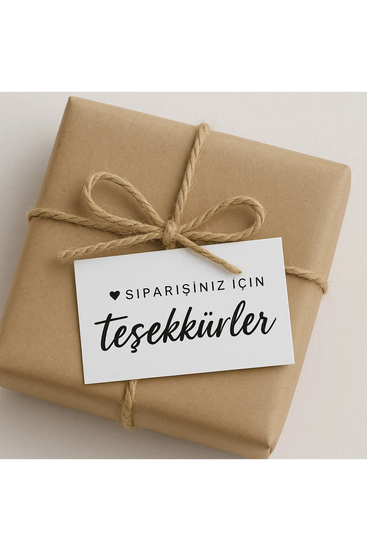 ’’Siparişiniz için teşekkürler’’ Teşekkür Kartı 100 Ad 8x5cm 300 gr Mat Kuşe