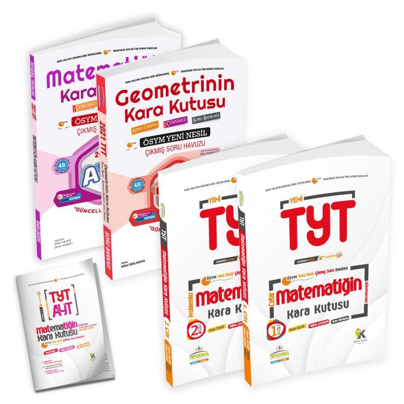 YKS TYT Matematik Kara Kutu 1. ve 2.Cilt ve Geometri -AYT Matematik 4lü Çıkmış Soru Bankası Set