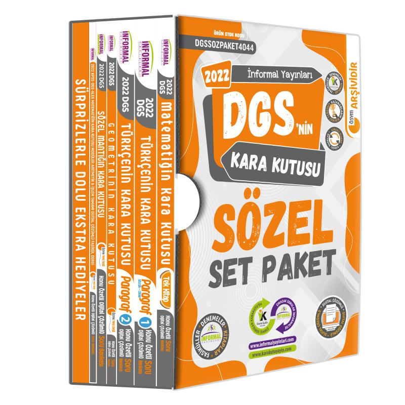 DGS’nin Kara Kutusu SÖZEL Set Paket Konu Özetli Dijital Çözümlü Çıkmış Soru Bankası