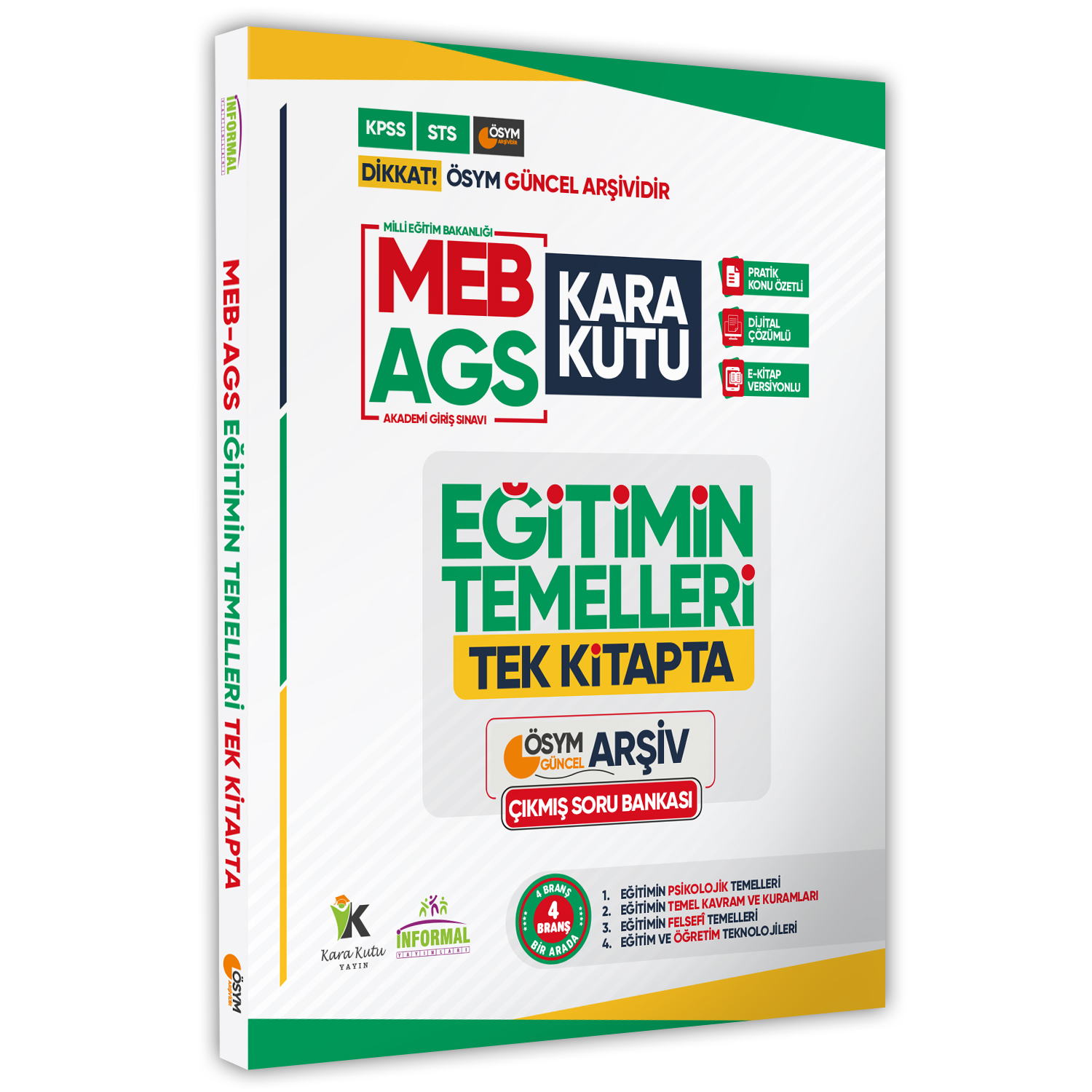 MEB-AGS Eğitimin Temelleri TÜM DERSLER TEK KİTAP Konu Özetli Dijital Çözümlü Çıkmış Soru Bankası