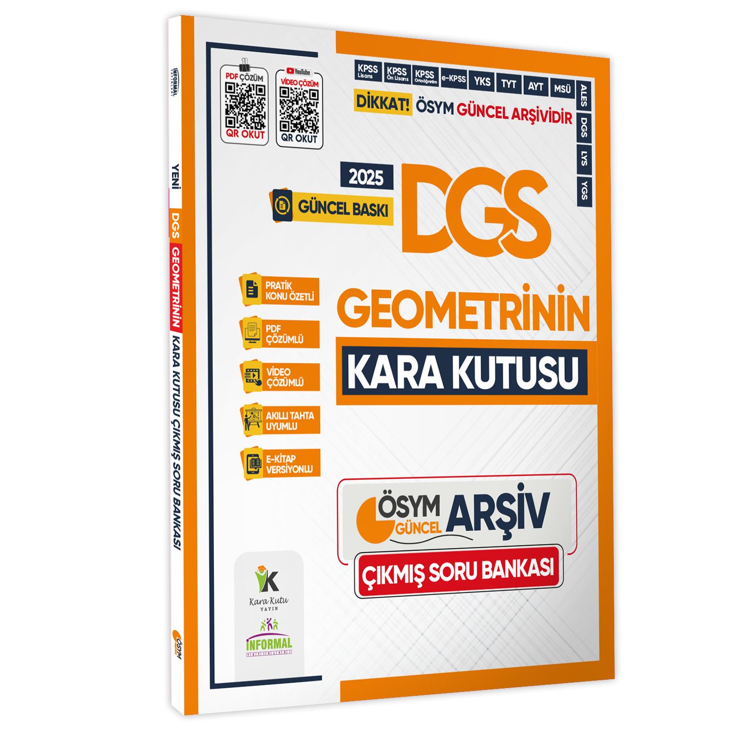 2025 DGS Kara Kutu Matematik 1.-2.Cilt ve Geometri ÖSYM Çıkmış Soru Bankası Video/PDF Çözümlü
