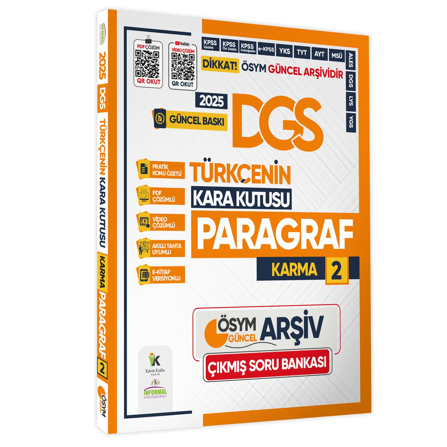2025 DGS Kara Kutu ÖSYM SÖZEL Çıkmış Soru Bankası 5li ALTIN PAKET SET Konu Özetli Video/PDF Çözümlü