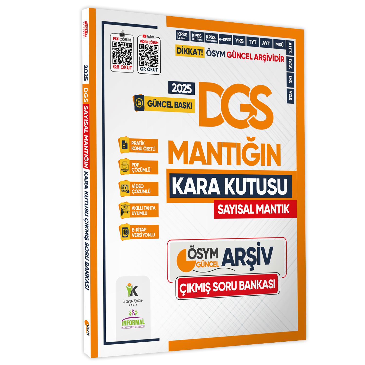 2025 DGS Kara Kutu ÖSYM SAYISAL Çıkmış Soru Bankası 4lü ALTIN PAKET SET Konu Özet Video/PDF Çözümlü