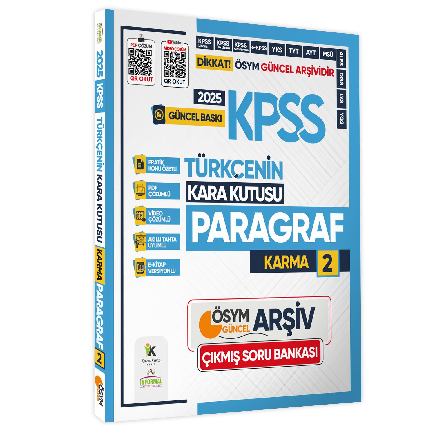 2025 KPSS Türkçenin Kara Kutusu 6lı ALTIN SET ÖSYM Çıkmış Soru Bankası Konu Özetli PDF/Video Çözümlü