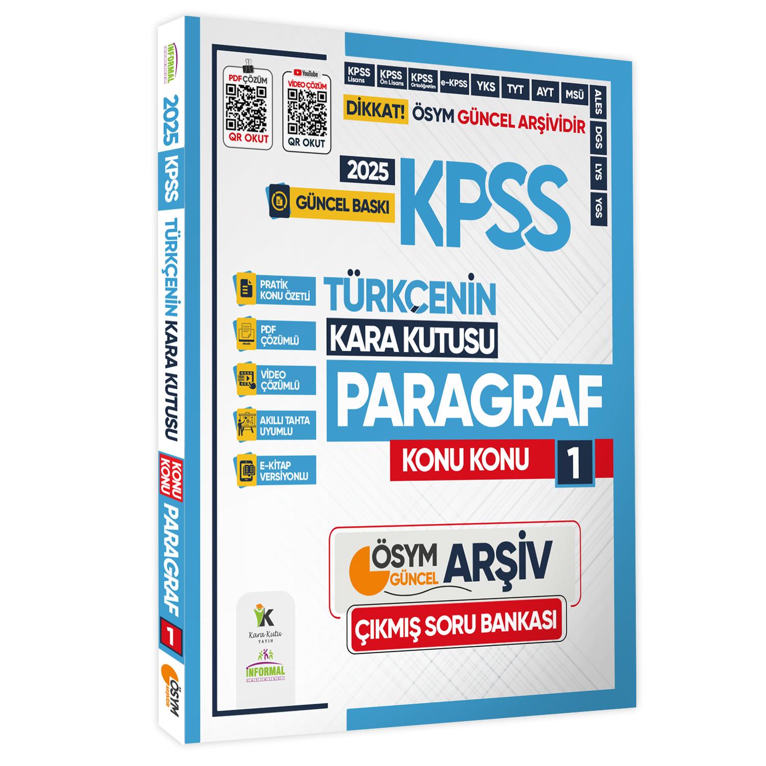2025 KPSS Türkçenin Kara Kutusu 6lı ALTIN SET ÖSYM Çıkmış Soru Bankası Konu Özetli PDF/Video Çözümlü
