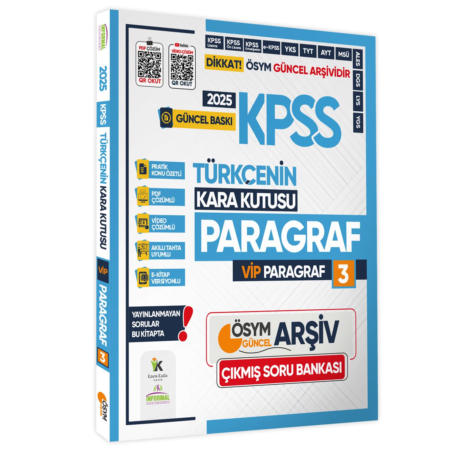 2025 KPSS Türkçenin Kara Kutusu 6lı ALTIN SET ÖSYM Çıkmış Soru Bankası Konu Özetli PDF/Video Çözümlü