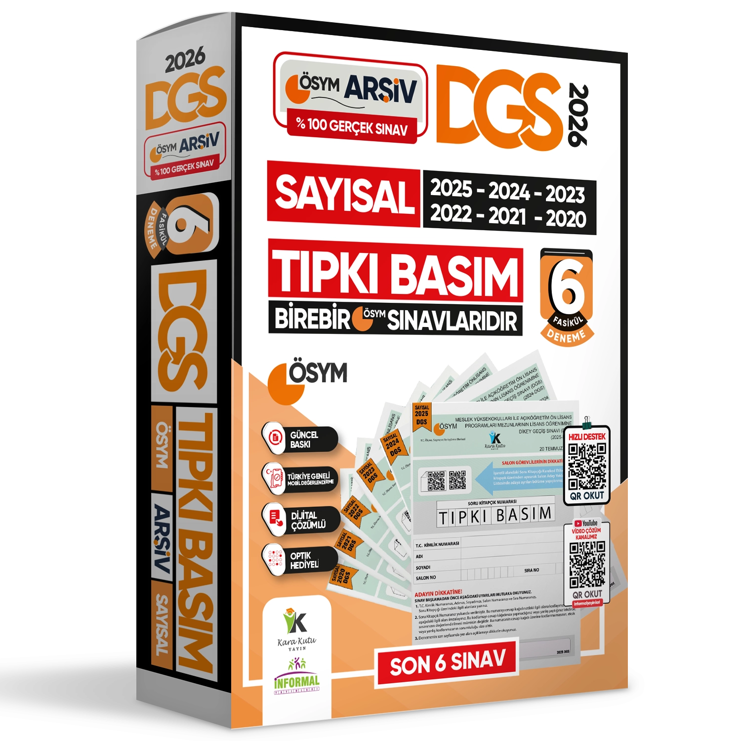 2026 DGS SAYISAL (SAY) ÖSYM Çıkmış Soru Tıpkı Basım 6lI Deneme TÜRKİYE GENELİ  Dijital Çözümlü