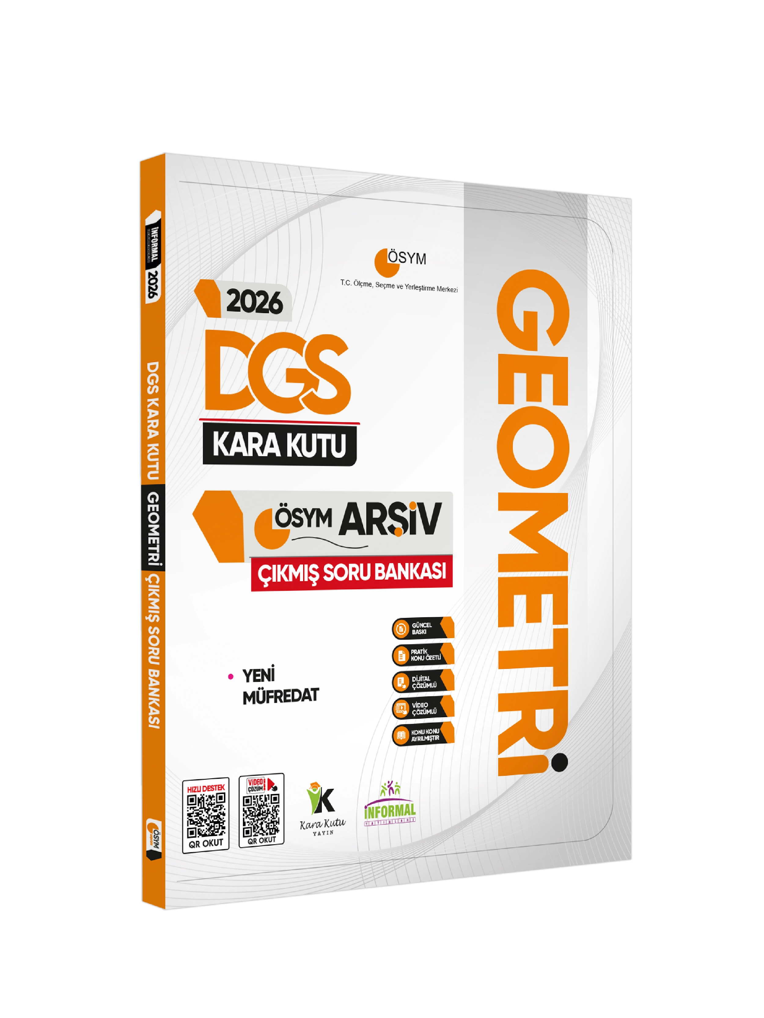 2026 DGS ÖSYM Kara Kutu Matematik TEK KİTAP ve Geometri ÖSYM Çıkmış Soru Bankası 2lİ SET Özetli