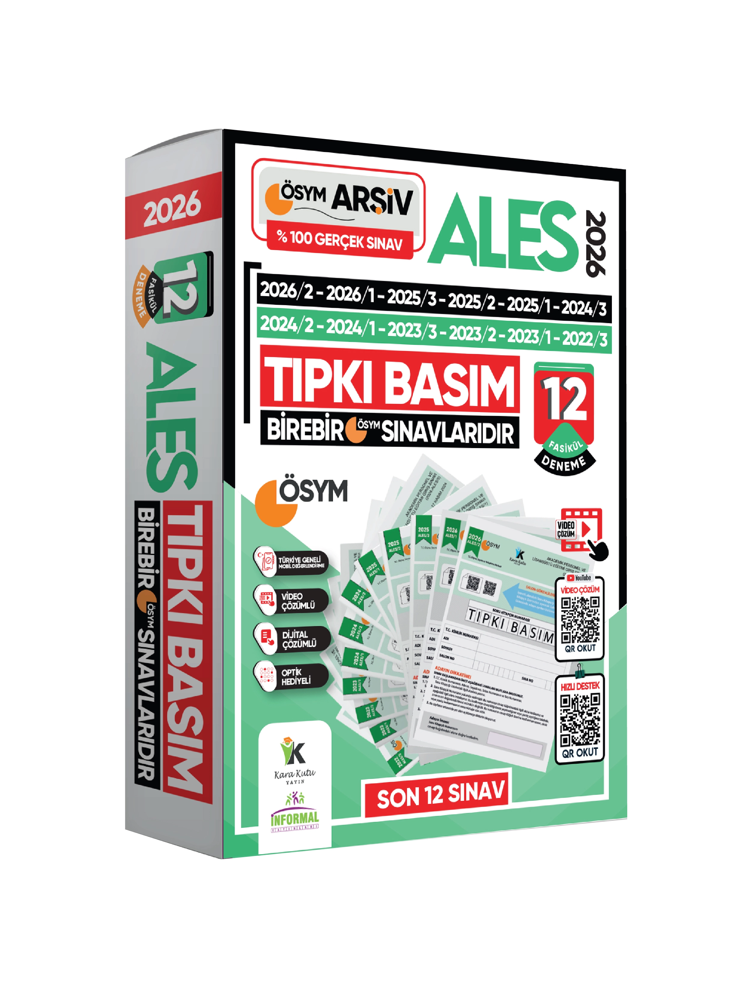2026 DGS-ALES Tıpkı Basım Ösym Çıkmış Soru Deneme Paketi 24lü (12+12) Dijital Çözümlü