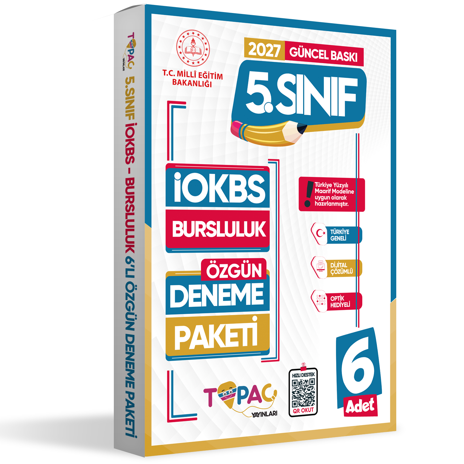 2027 5.Sınıf Topaç Yayınları İOKBS-BURSLULUK 6lı Deneme Paketi Dijital Çözümlü Türkiye Geneli