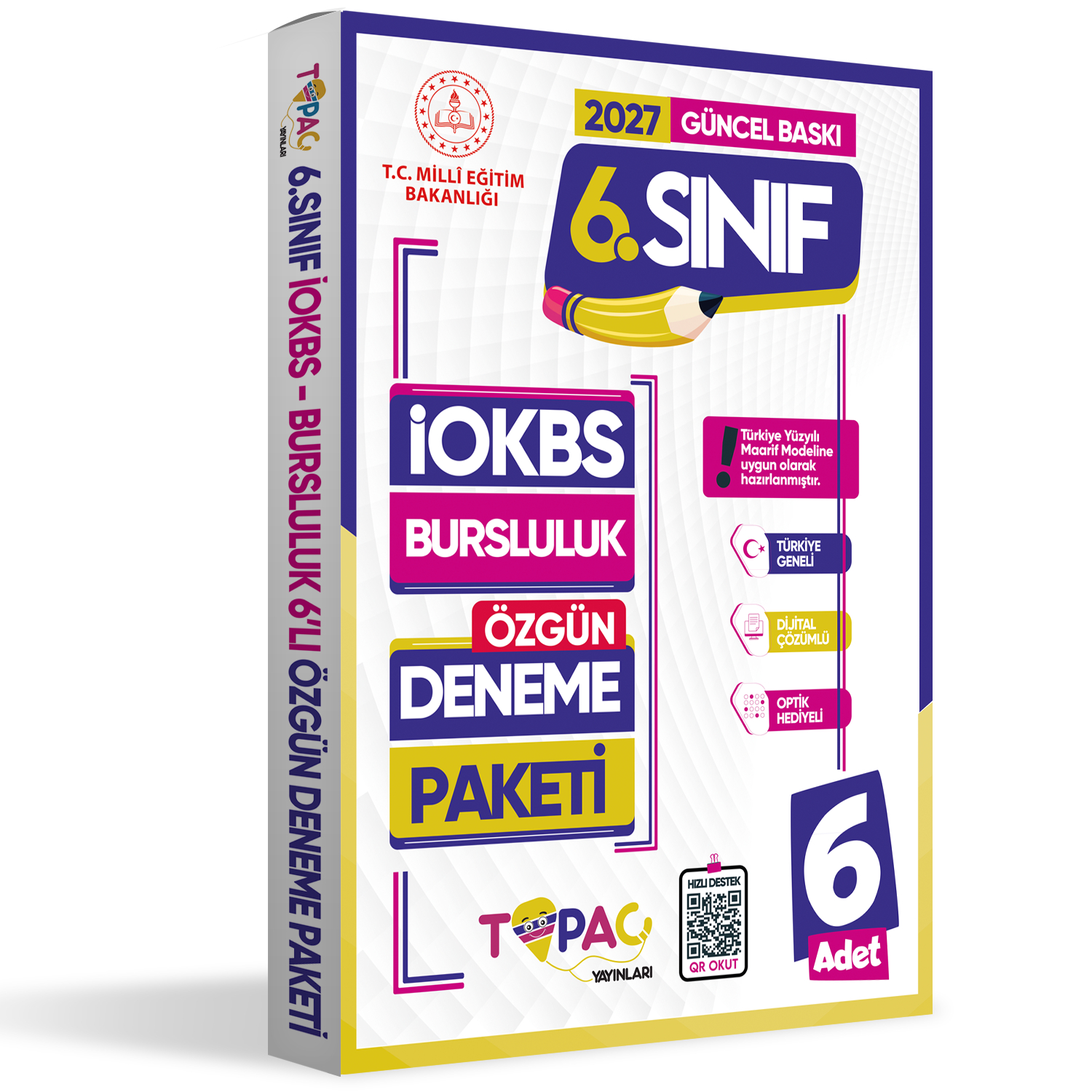 2027 6..Sınıf Topaç Yayınları İOKBS-BURSLULUK 6lı Deneme Paketi Dijital Çözümlü Türkiye Geneli