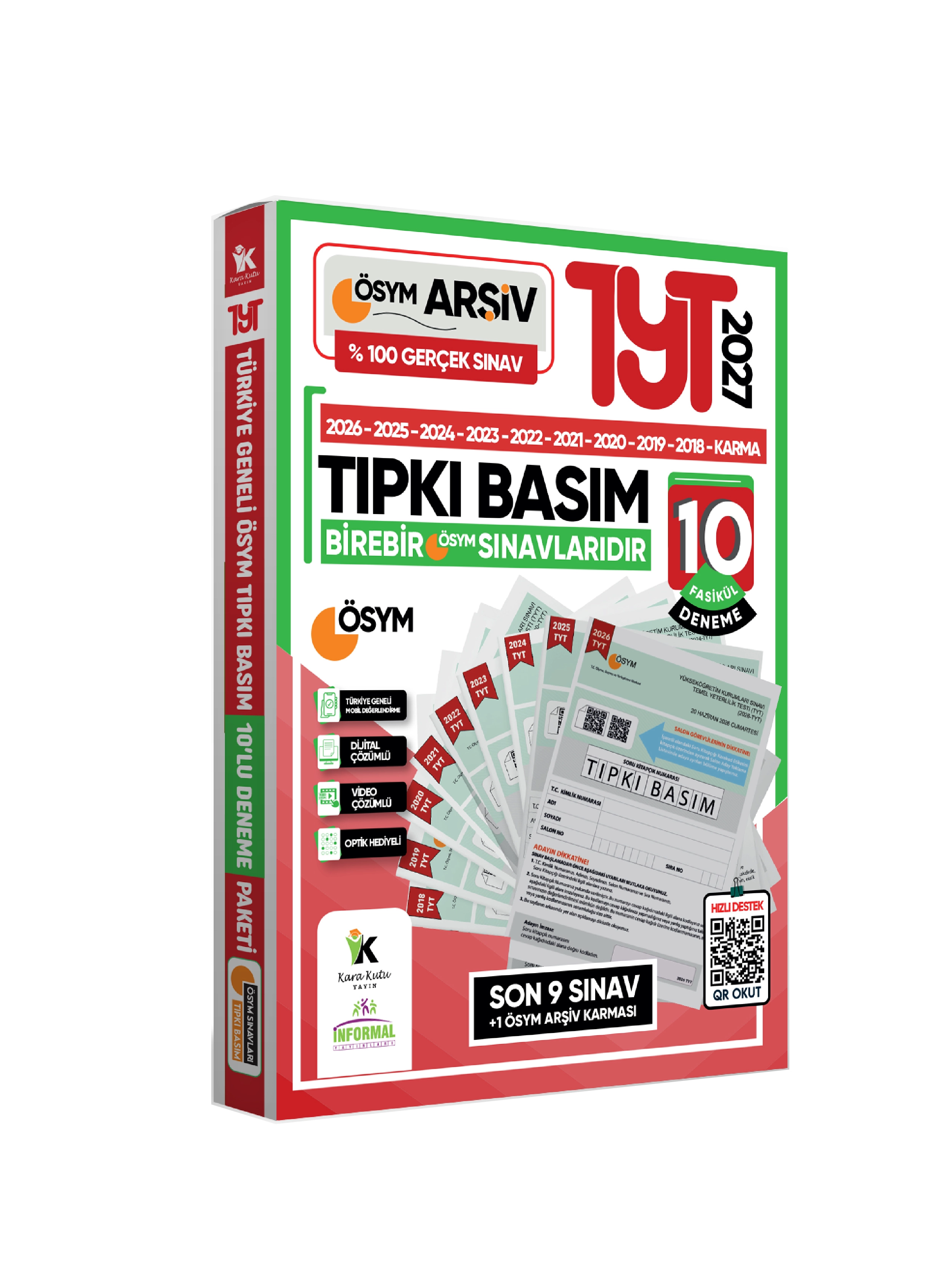 2027 YKS TYT ÖSYM Çıkmış Soru Tıpkı Basım 10lu Deneme Paketi Türkiye Geneli Video ve Dijital Çözümlü