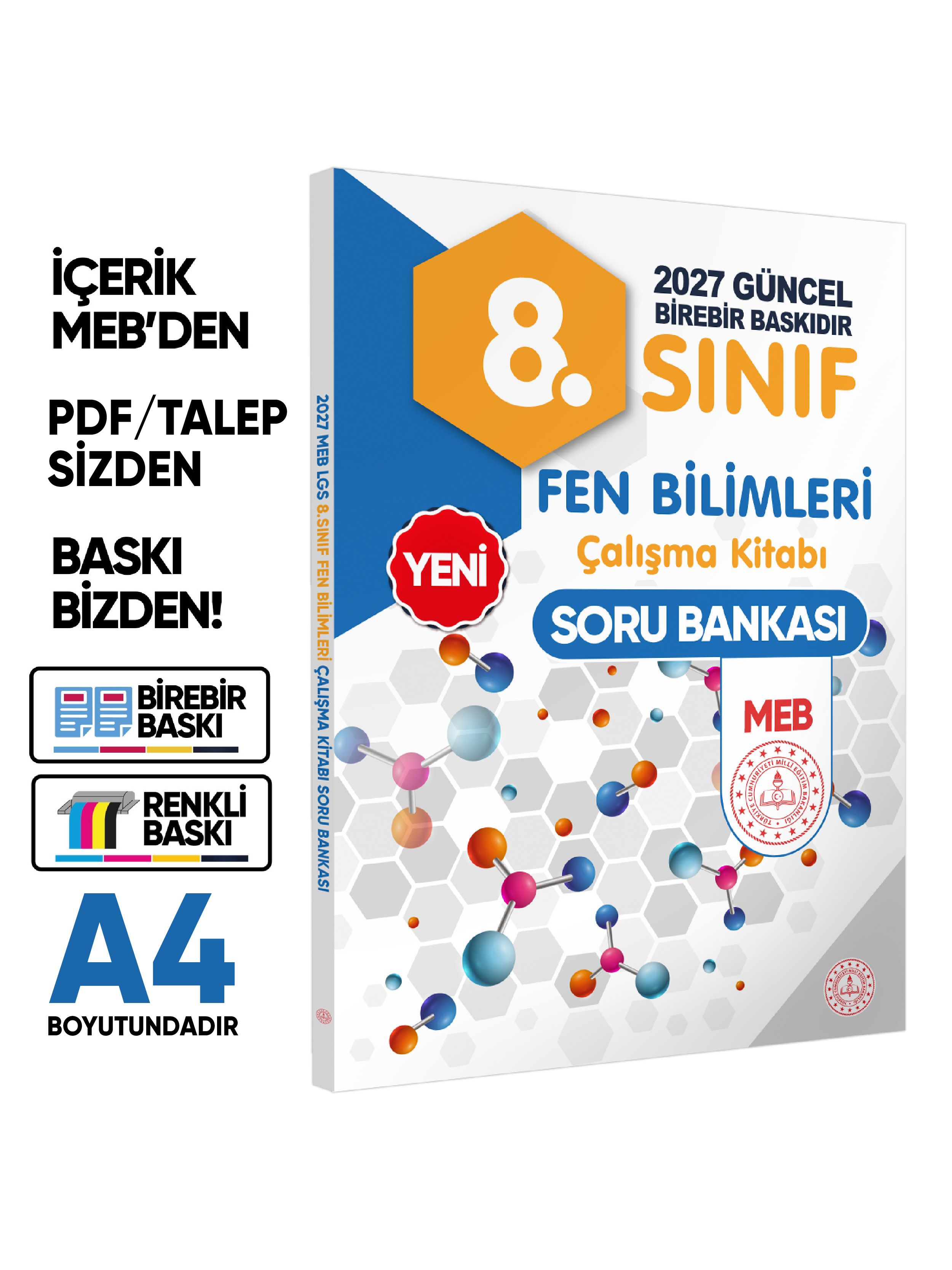 2027 8.Sınıf İmam Hatip LGS Fen Bilimleri MEB Çalışma Kitabı Soru Bankası BASKI ÜCRETİ