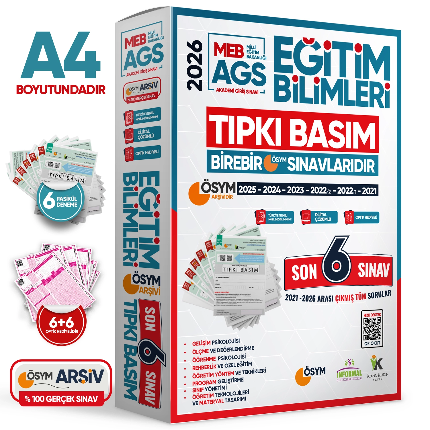 2026 MEB-AGS EĞİTİM BİLİMLERİ ÖSYM Tıpkı Basım Çıkmış Soru 6lı Deneme Paketi Video Çözümlü TürkiyeG.
