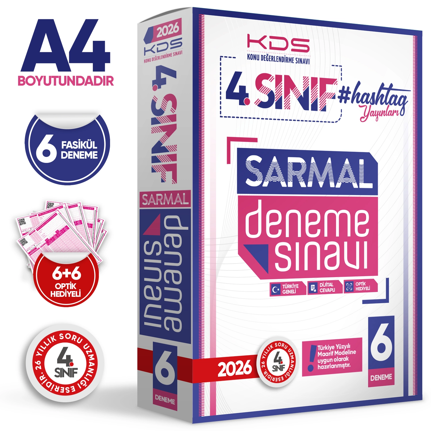 2026 4.Sınıf #hashtag Kazanım Değerlendirme Sınavı 6lı SARMAL Deneme Paketi Türkiye Geneli