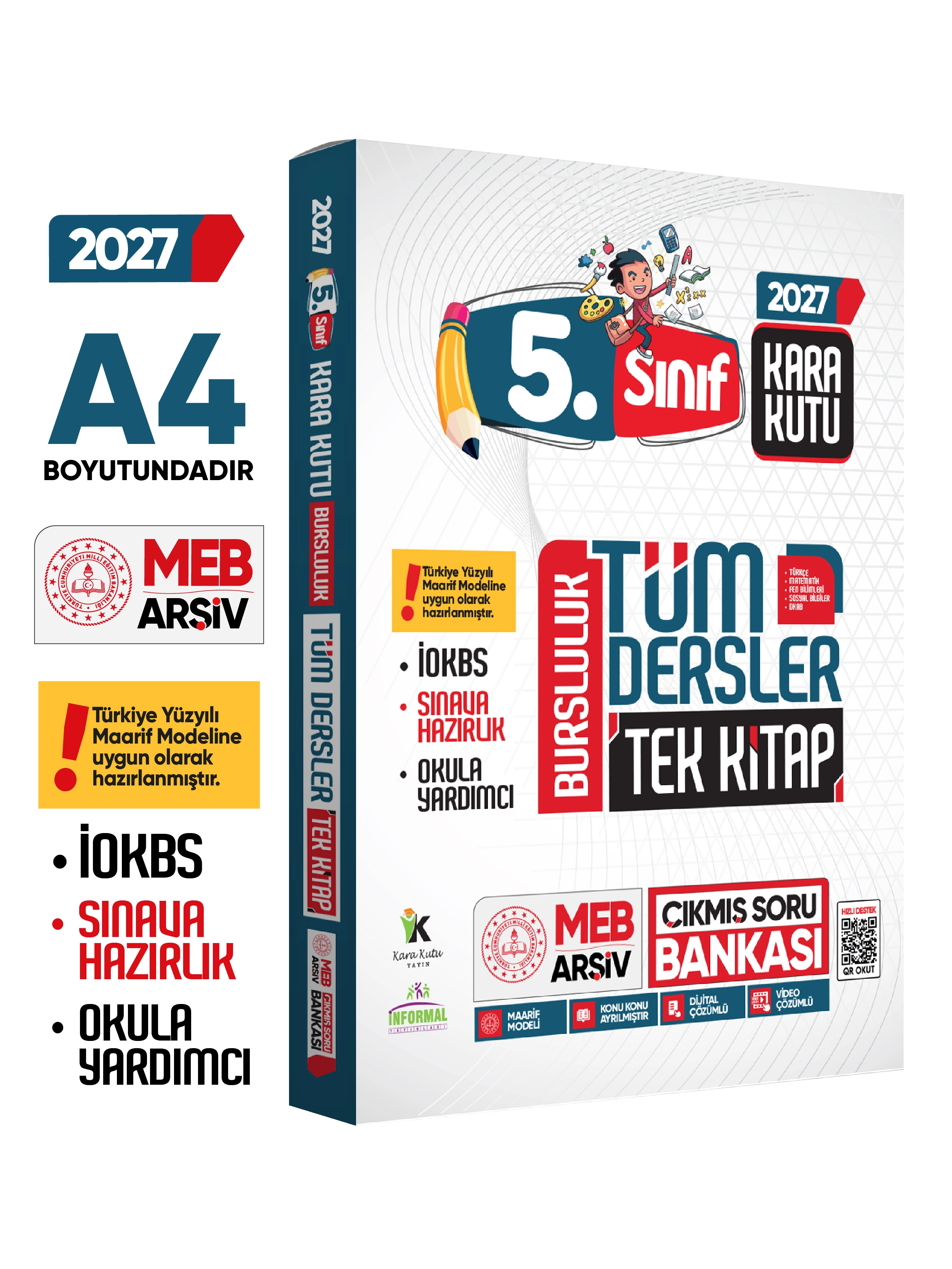 2027 5.Sınıf YENİ SİSTEM İOKBS BURSLULUK ALTIN PAKET Deneme Seti ve Çıkmış Soru Bankası Çözümlü