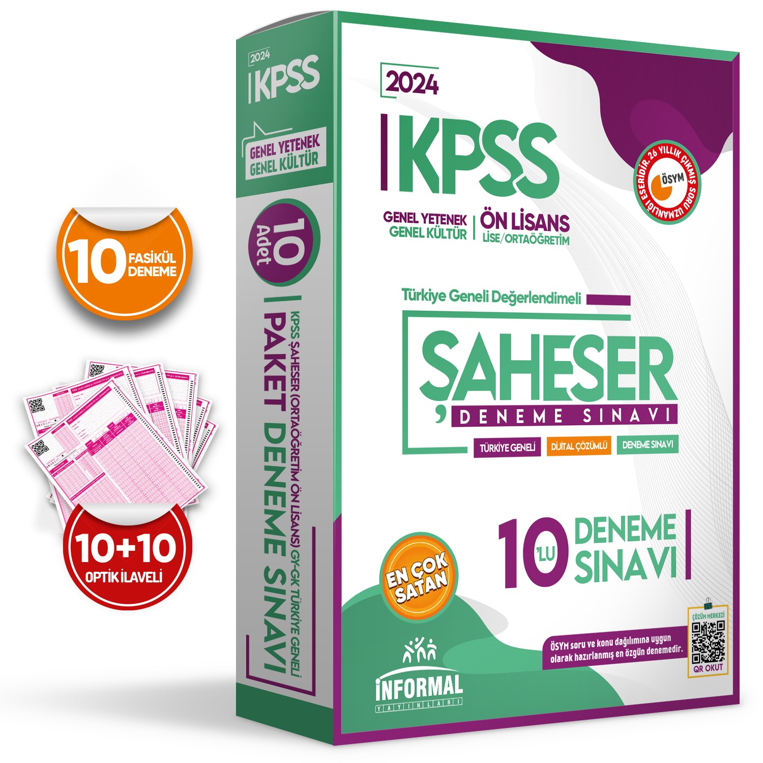 2024 KPSS Ortaöğretim/Lise Gy- Gk Türkiye Geneli Kurumsal 10’lu Dijital Çözümlü Paket Deneme