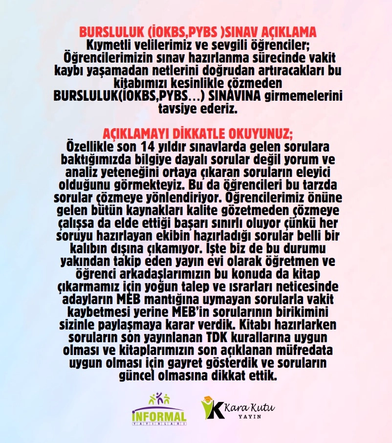 2027 7.Sınıf İOKBS PAKET 8li Tıpkı Basım/Tüm Dersler Tek Kitap Çözümlü Çıkmış Soru Bankası 2li Set