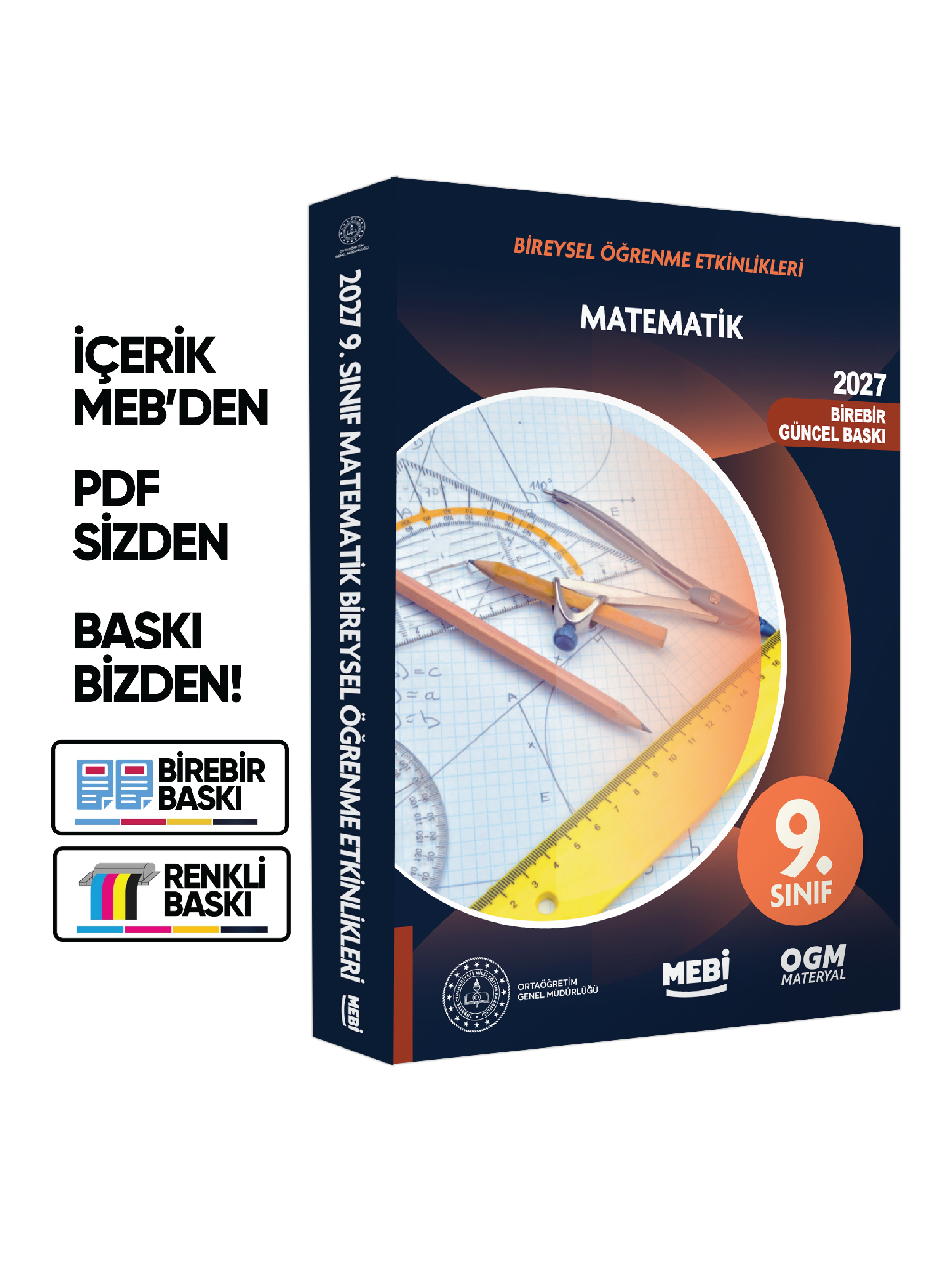 2027 MEBİ 9.Sınıf Maarif Modeli Yeni Müfredat MATEMATİK Bireysel Öğrenme Etkinlik Kitap Baskı Ücreti