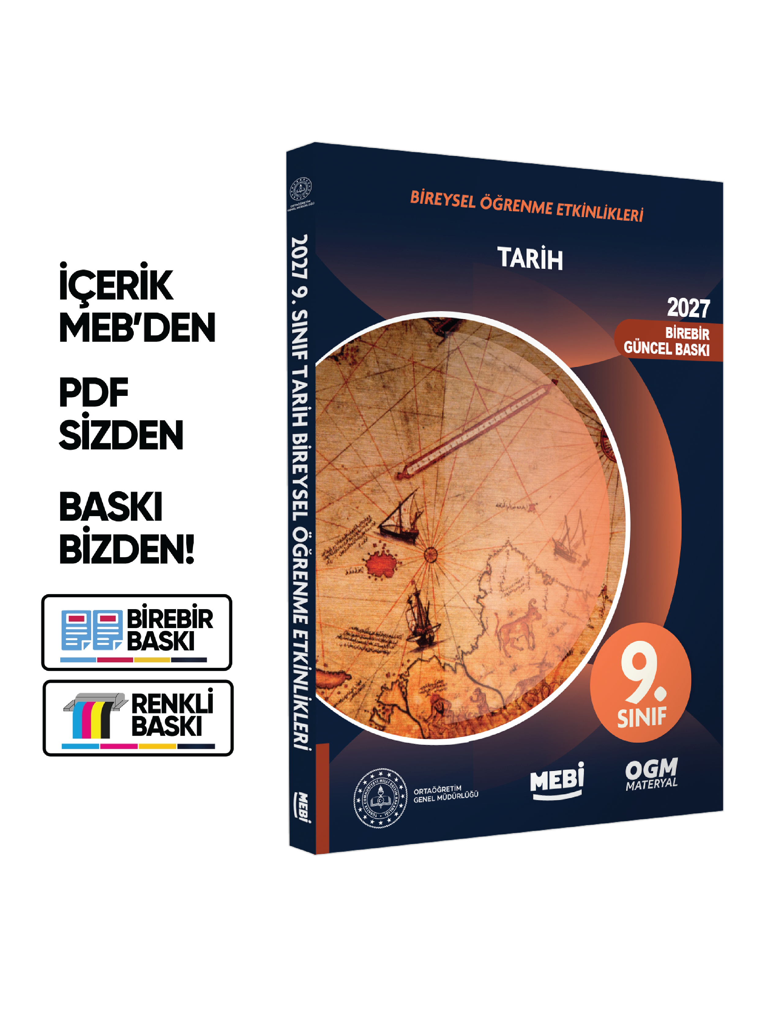 2027 MEBİ 9.Sınıf Maarif Modeli Yeni Müfredat TARİH Bireysel Öğrenme Etkinlik Kitabı Baskı Ücreti
