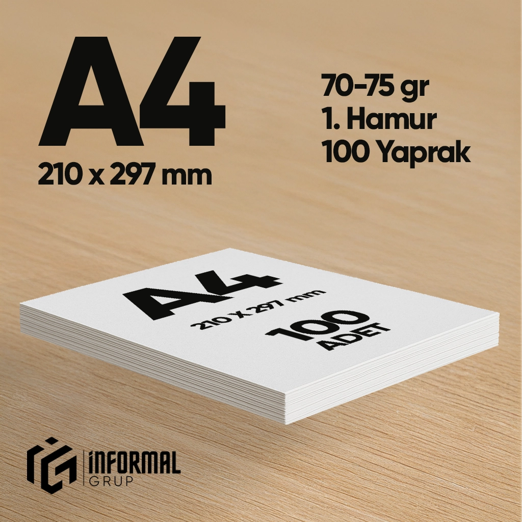 İnformal%20Fotokopi%20Kağıdı%20Premium%20Kalite%20A4%20100%20Yaprak%201.%20Hamur