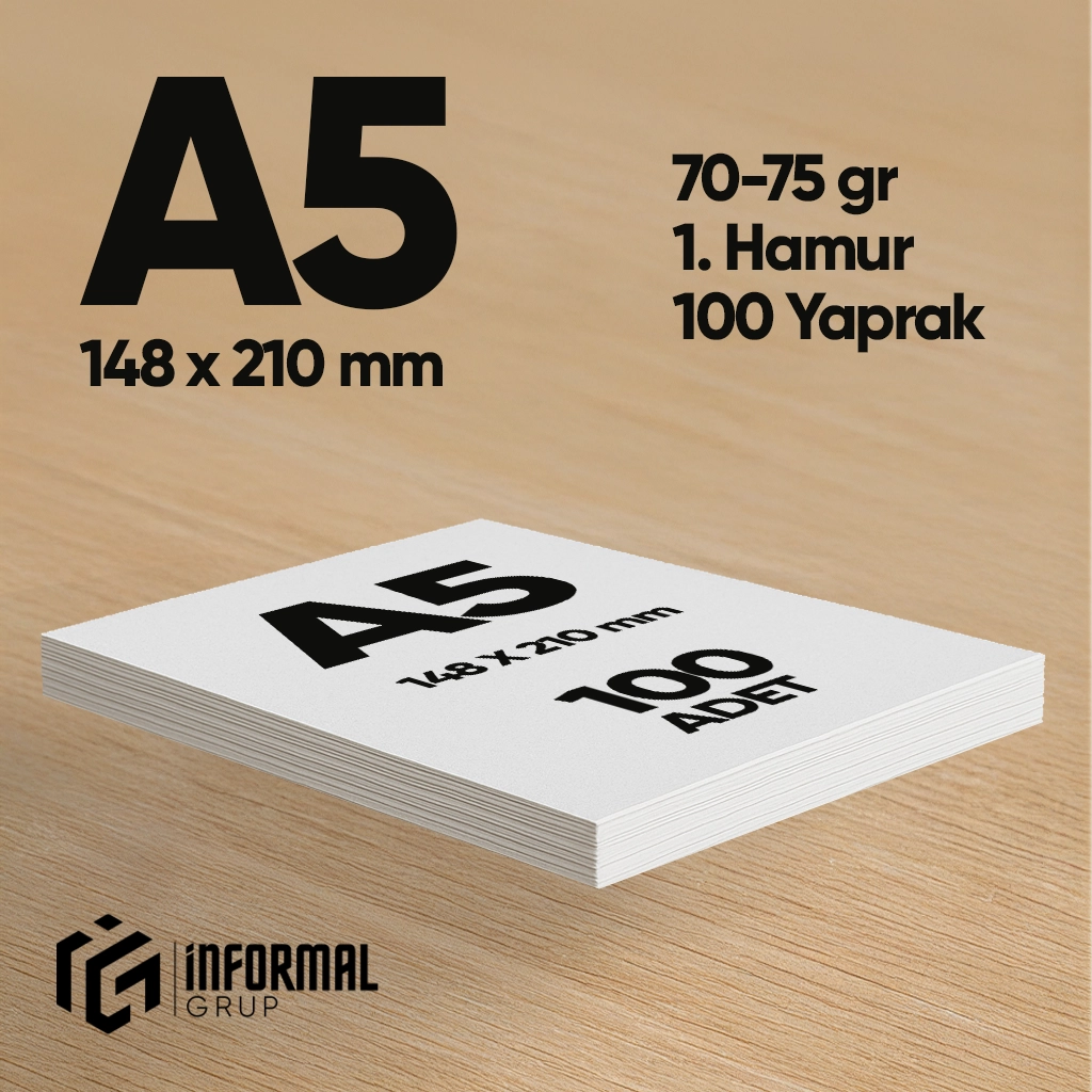 İnformal%20Fotokopi%20Kağıdı%20Premium%20Kalite%20A5%20100%20Yaprak%201.%20Hamur
