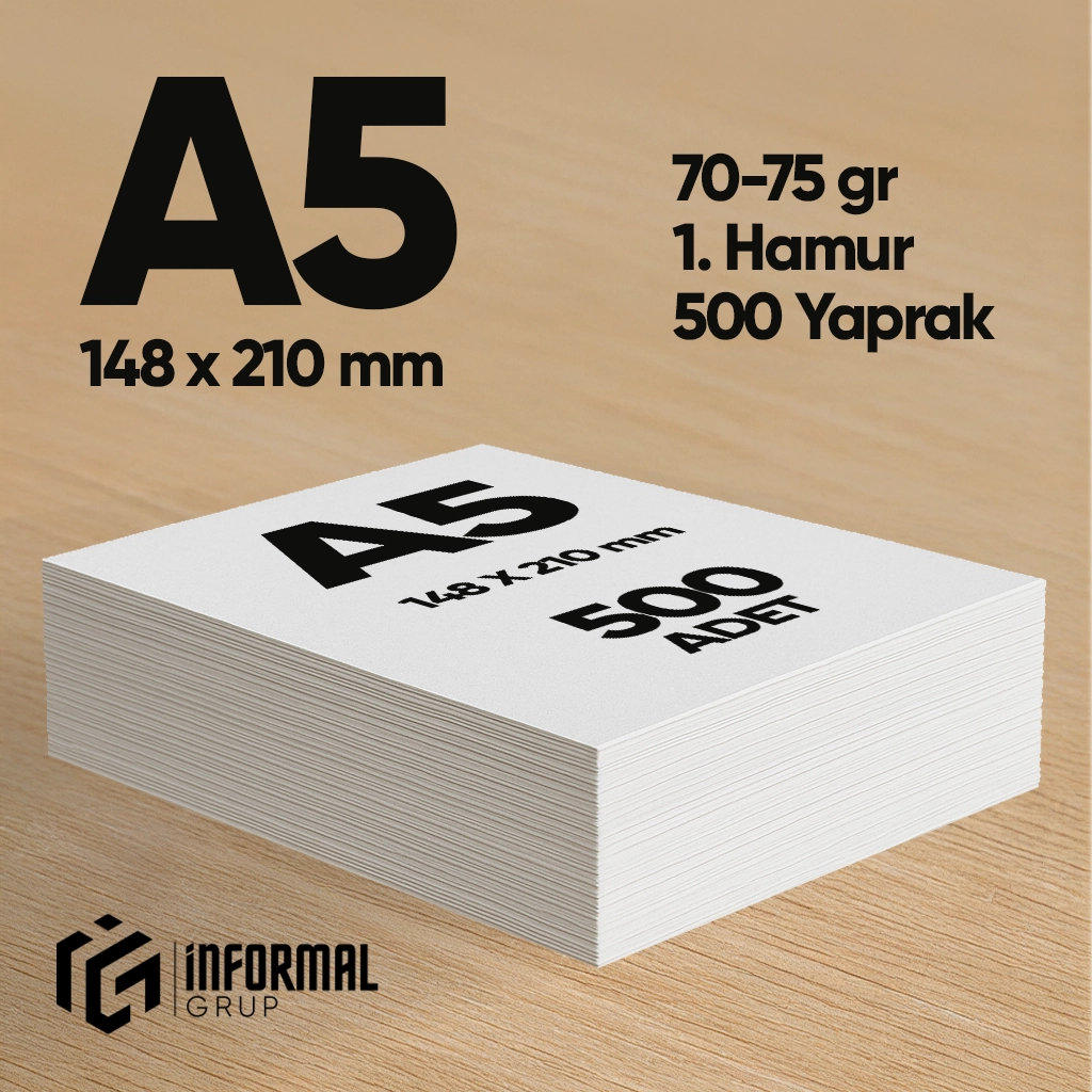 İnformal%20Fotokopi%20Kağıdı%20Premium%20Kalite%20A5%20500%20Yaprak%201.%20Hamur