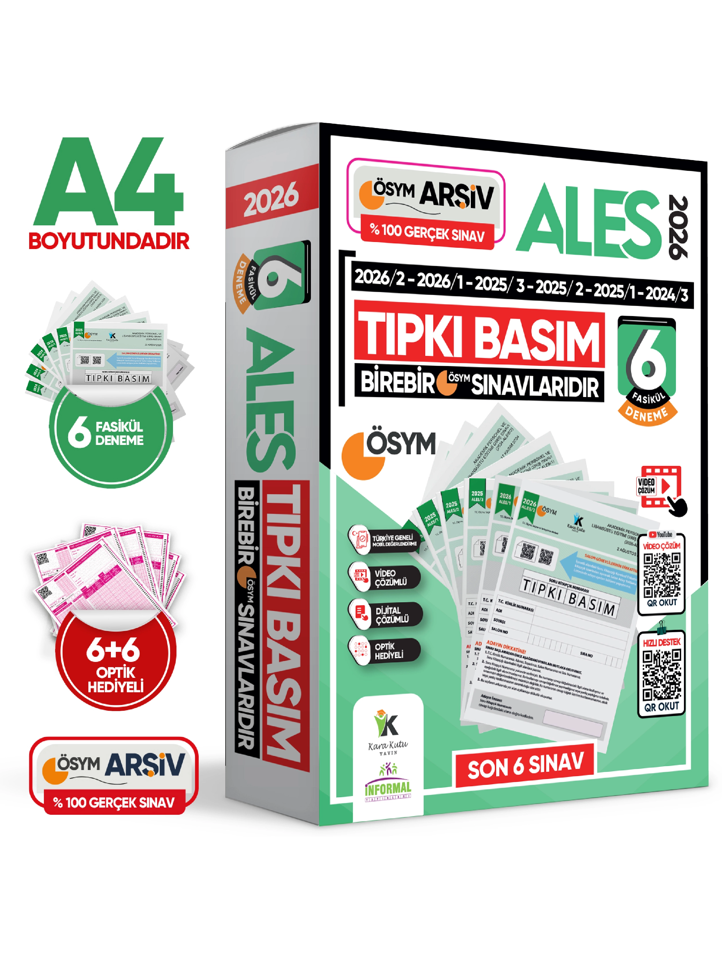2026 ALES ÖSYM Tıpkı Basım Çıkmış Soru 6lı Deneme Paketi Video/PDF Çözüm Türkiye Geneli
