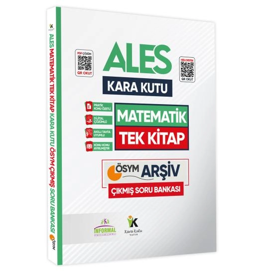 ALES Matematik Kara Kutu TEK KİTAP Dijital Çözümlü Konu Özetli