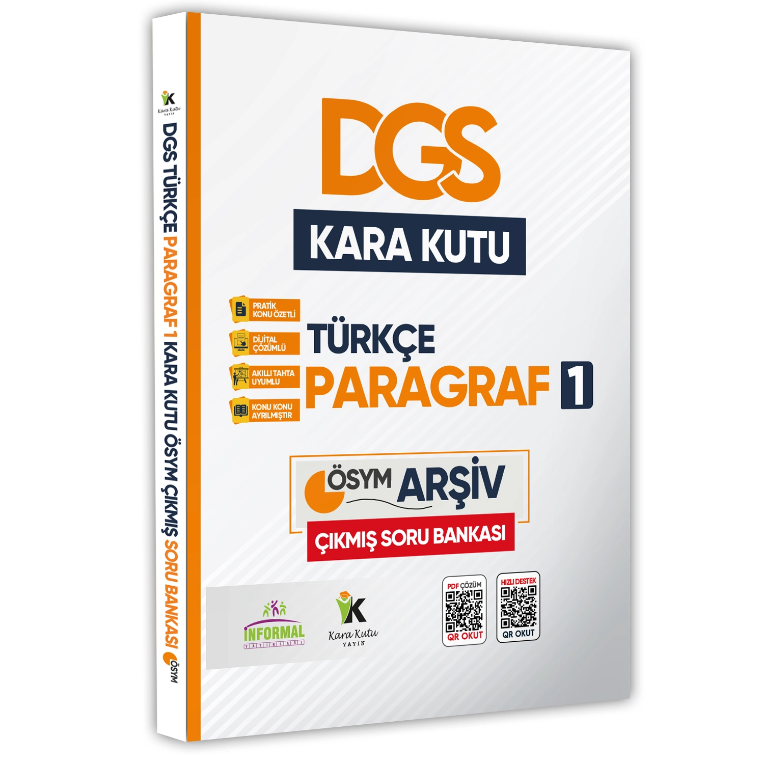 DGS Kara Kutu SÖZEL ve SAYISAL Set Konu Özetli Dijital Çözümlü Çıkmış Soru Bankası