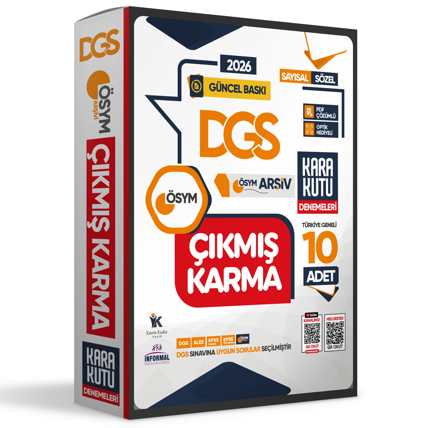 2026 DGS Sayısal-Sözel-TM ÖSYM Çıkmış Karma Kara Kutu 10lu Deneme Paketi Türkiye Geneli D. Çözümlü