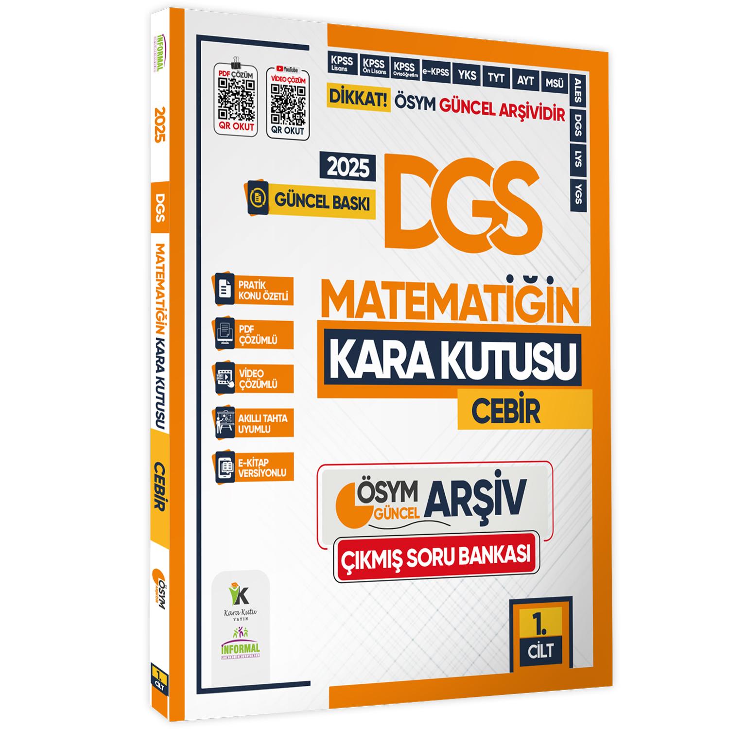 2025 DGS Kara Kutu ÖSYM SAYISAL Çıkmış Soru Bankası 4lü ALTIN PAKET SET Konu Özet Video/PDF Çözümlü