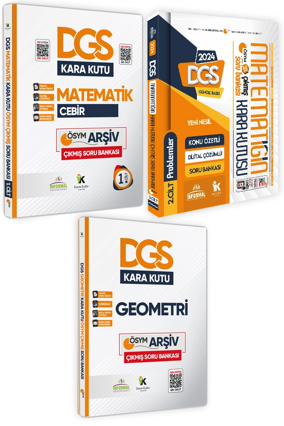 DGS Matematik 1.-2.Cilt ve Geometrinin Kara Kutusu Konu Özetli D.Çözümlü Soru Bankası Altın Set