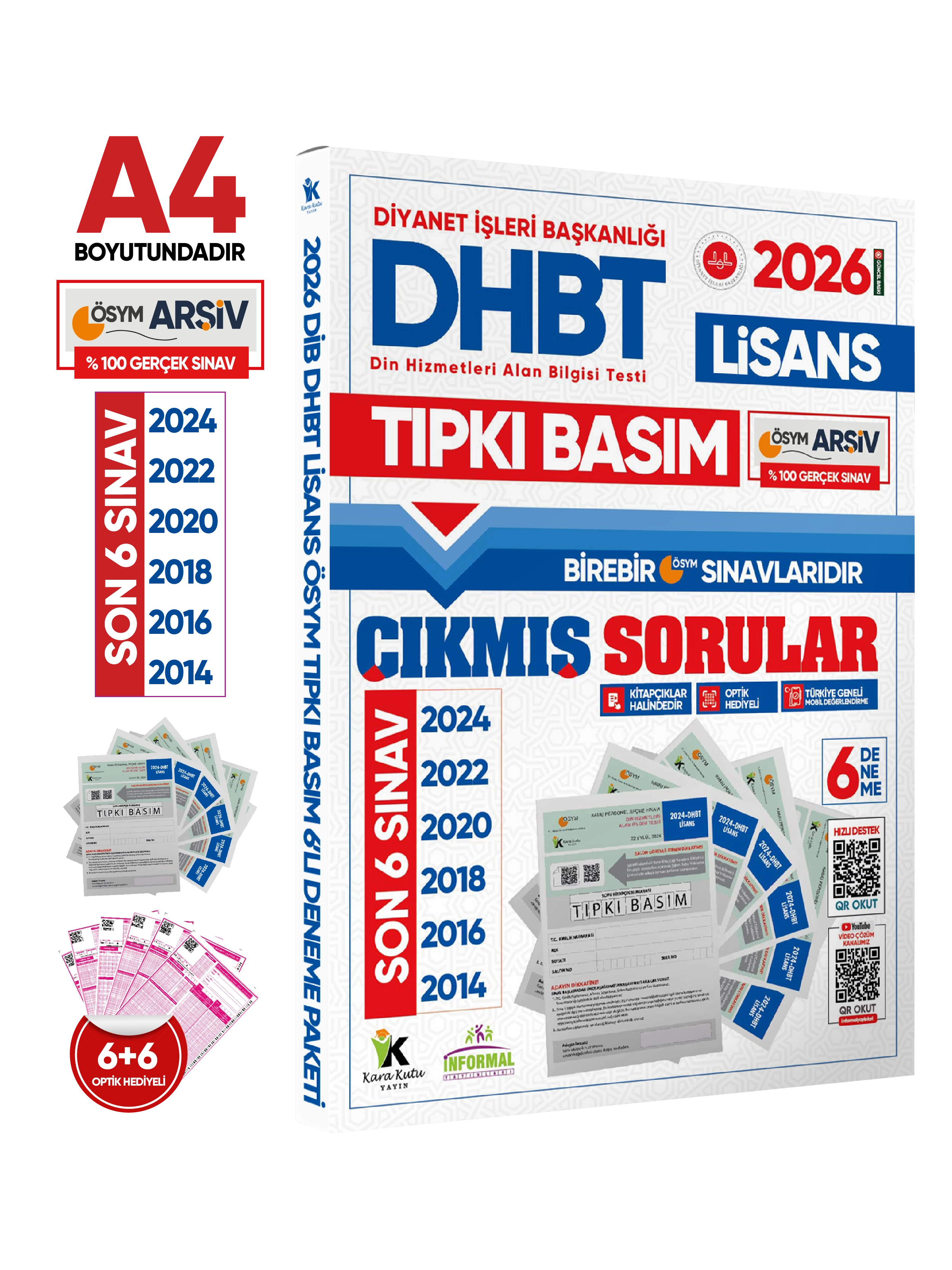2026 KPSS-DHBT Lisans ÖSYM Çıkmış Soru Tıpkı Basım 6’lı Kitapçık Türkiye Geneli Deneme Paketi
