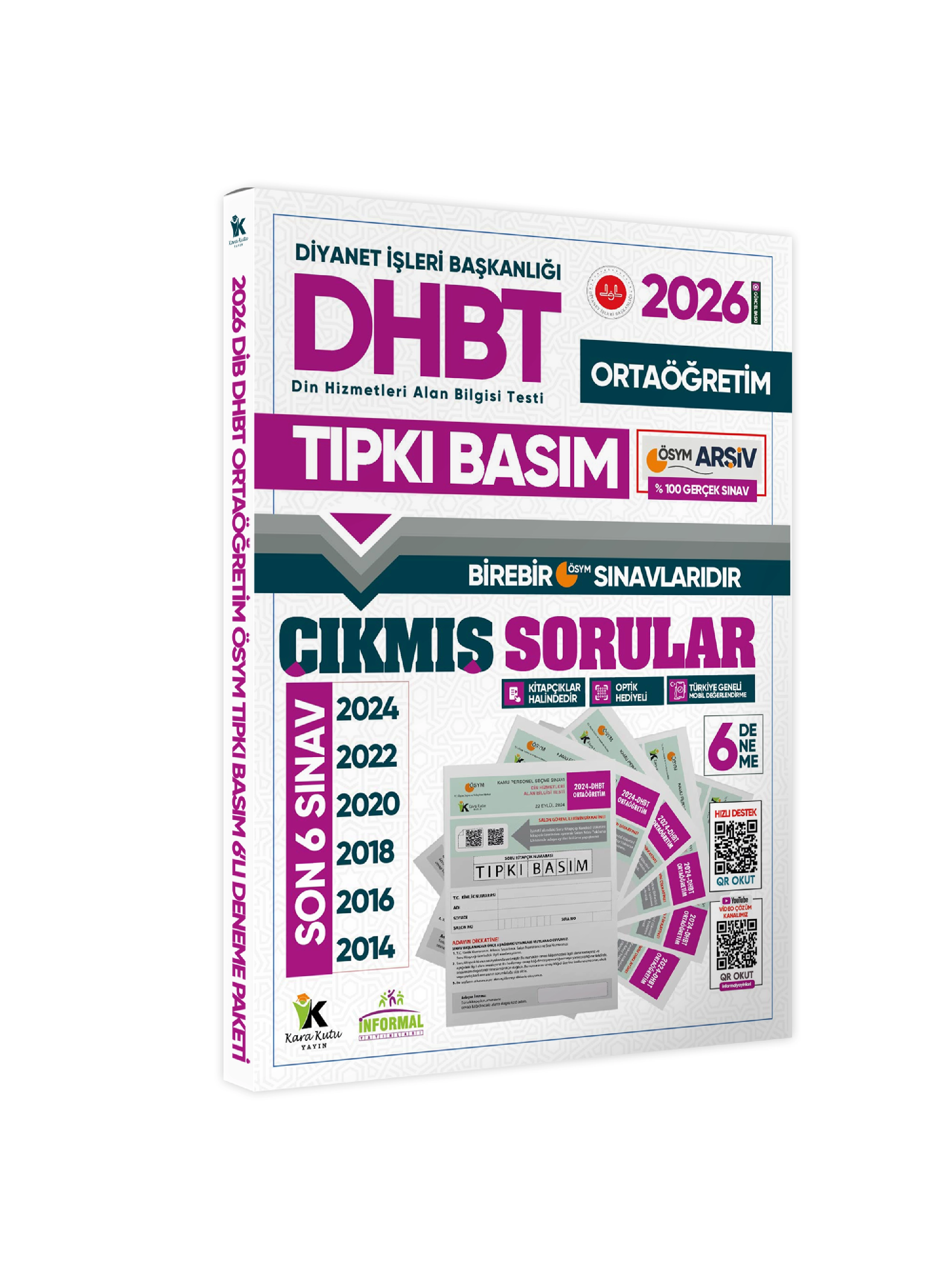 2026 KPSS-DHBT Ortaöğretim ÖSYM Çıkmış Soru Tıpkı Basım 6lı Kitapçık Türkiye Geneli Deneme Paketi