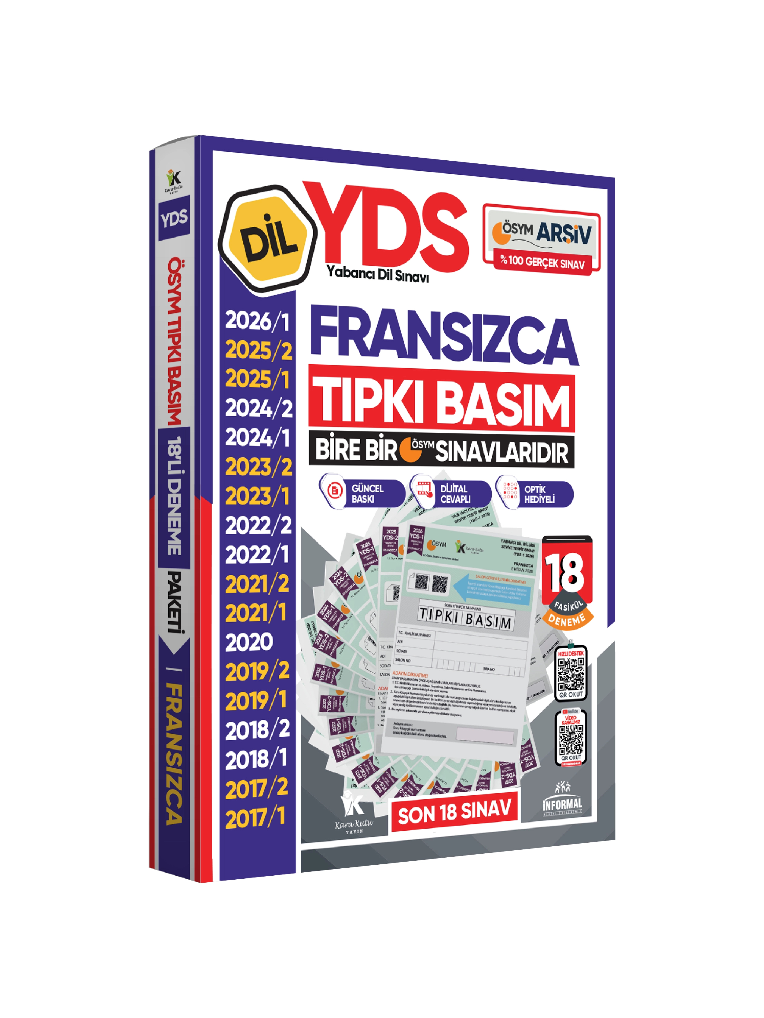 2026 YDS Fransızca ÖSYM Tıpkı Basım Çıkmış Soru Deneme Paketi Dijital ve Cevaplı 18li Fasikül SETİ