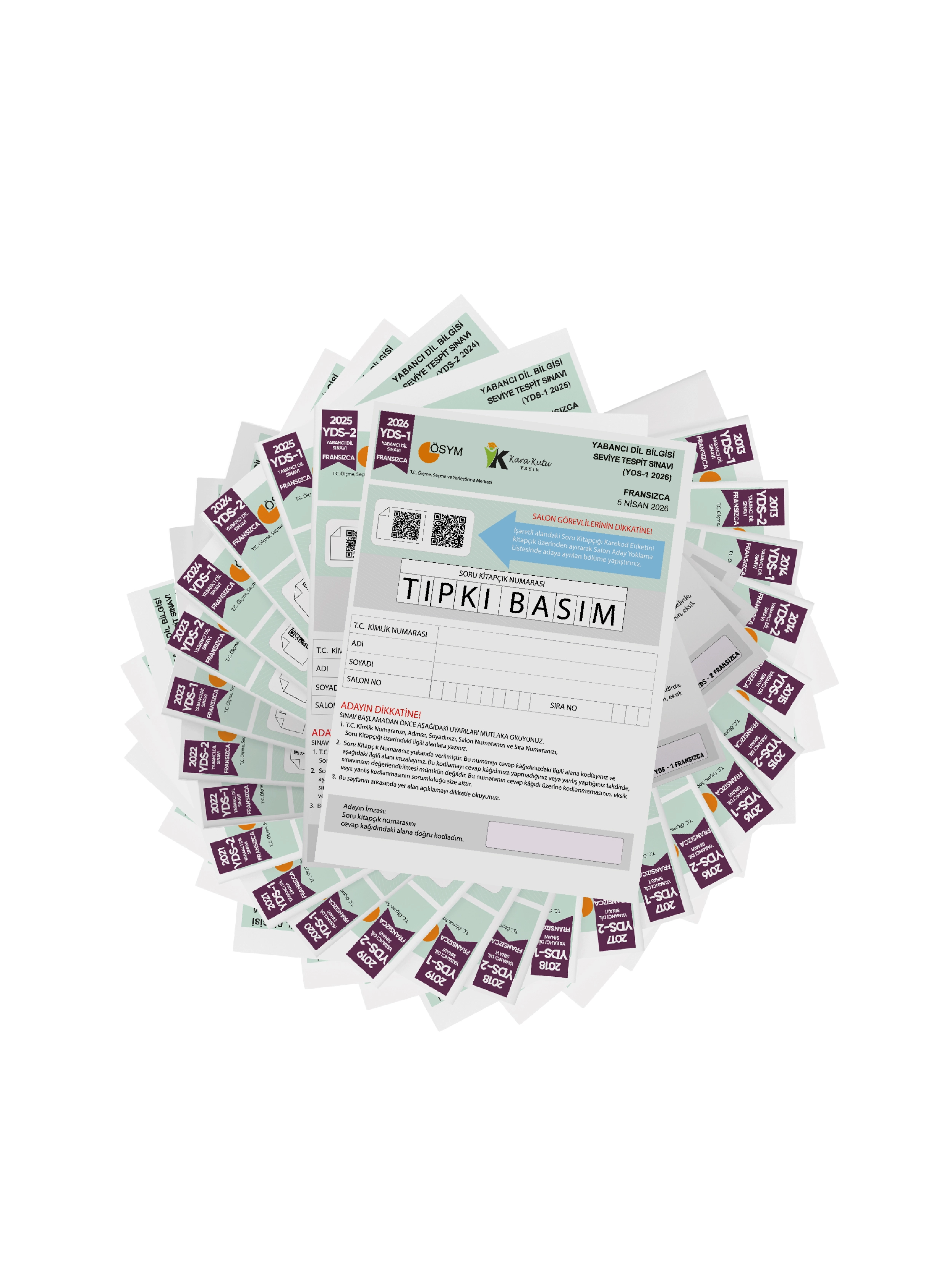 2026 YDS Fransızca ÖSYM Tıpkı Basım Çıkmış Soru Deneme Paketi Dijital ve Cevaplı 26lı Fasikül SETİ