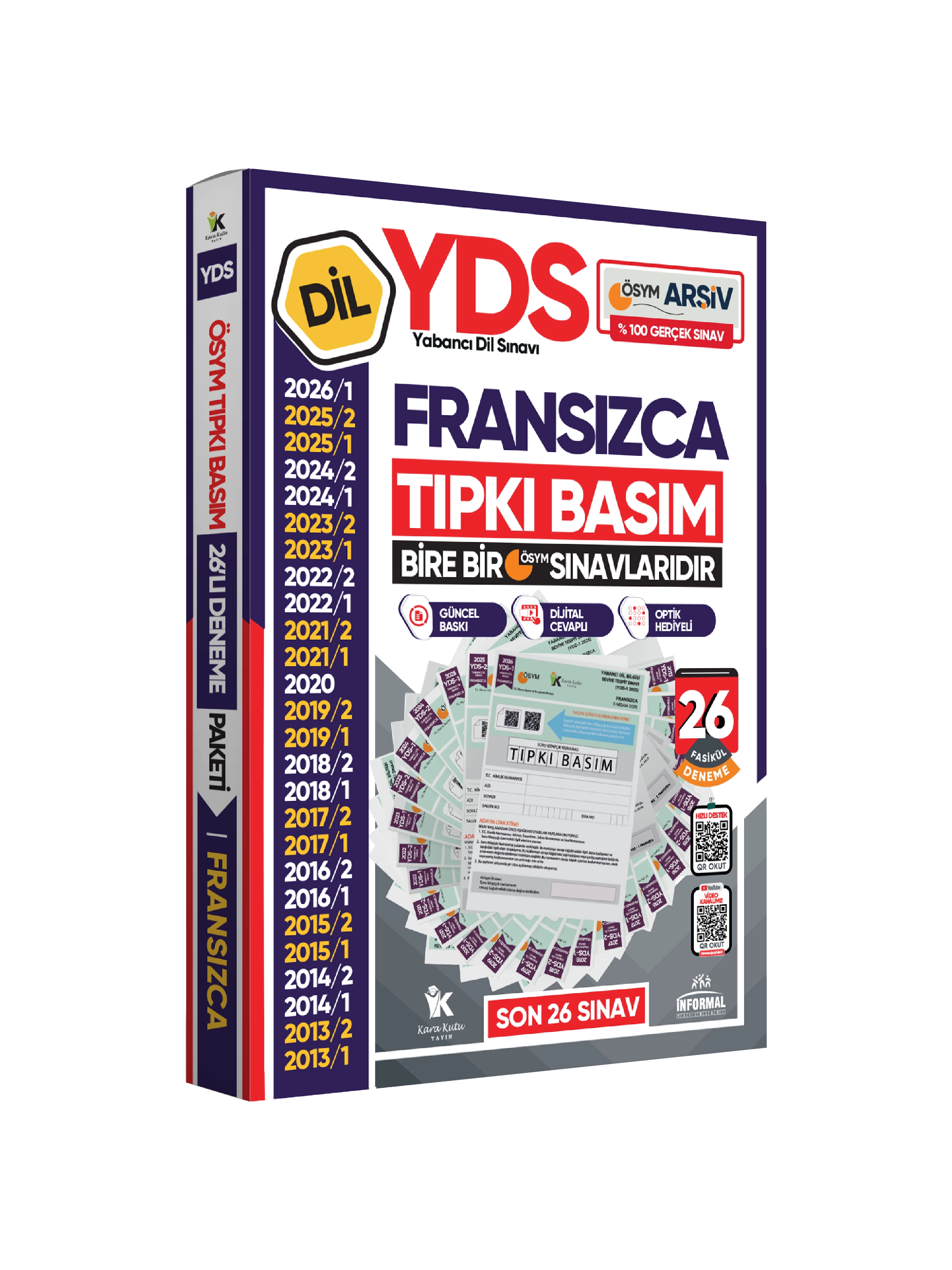 2026 YDS Fransızca ÖSYM Tıpkı Basım Çıkmış Soru Deneme Paketi Dijital ve Cevaplı 26lı Fasikül SETİ