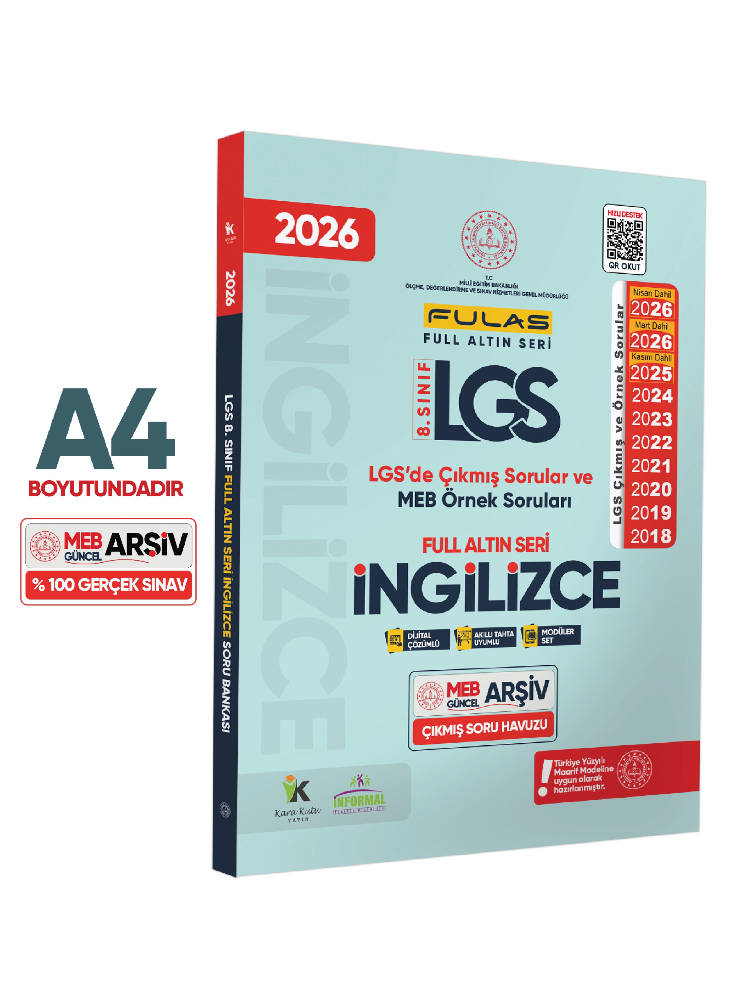2026 8.Sınıf Full LGS Altın Seri(FULAS)MEB Çıkmış Modüler Soru