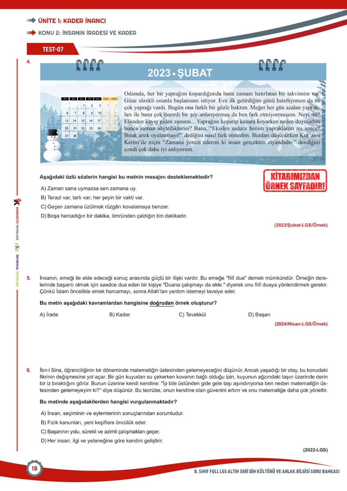 2027 8.Sınıf Full LGS Altın Seri FULAS DİN KÜLTÜRÜ ve AHLAK BİLGİSİ Çıkmış Soru Bankası Modüler Set