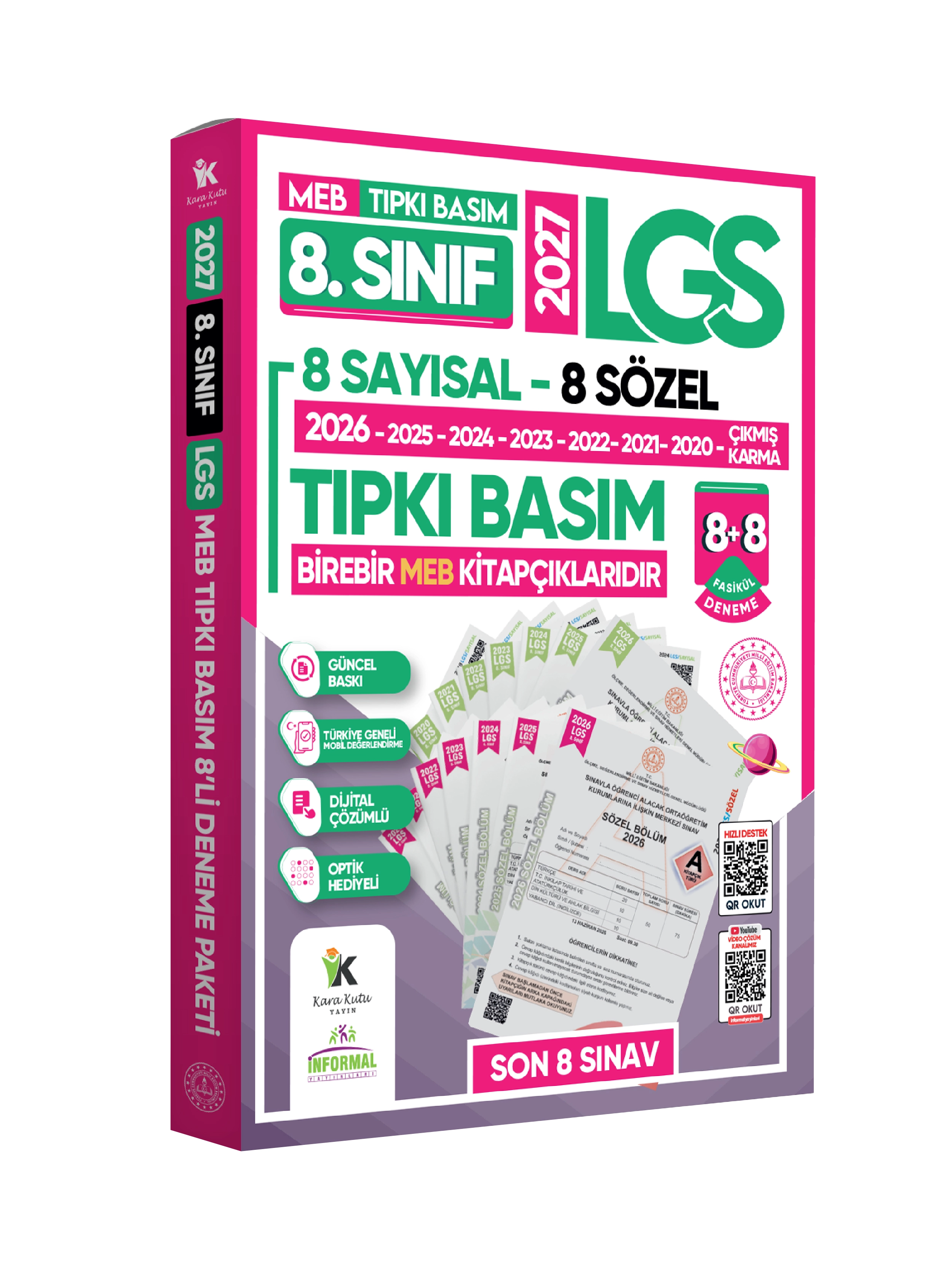 2026 8.Sınıf MEB LGS-İOKBS(BURSLULUK) Çıkmış Soru Tıpkı Basım 17li Deneme Paketi TG Video Çözümlü