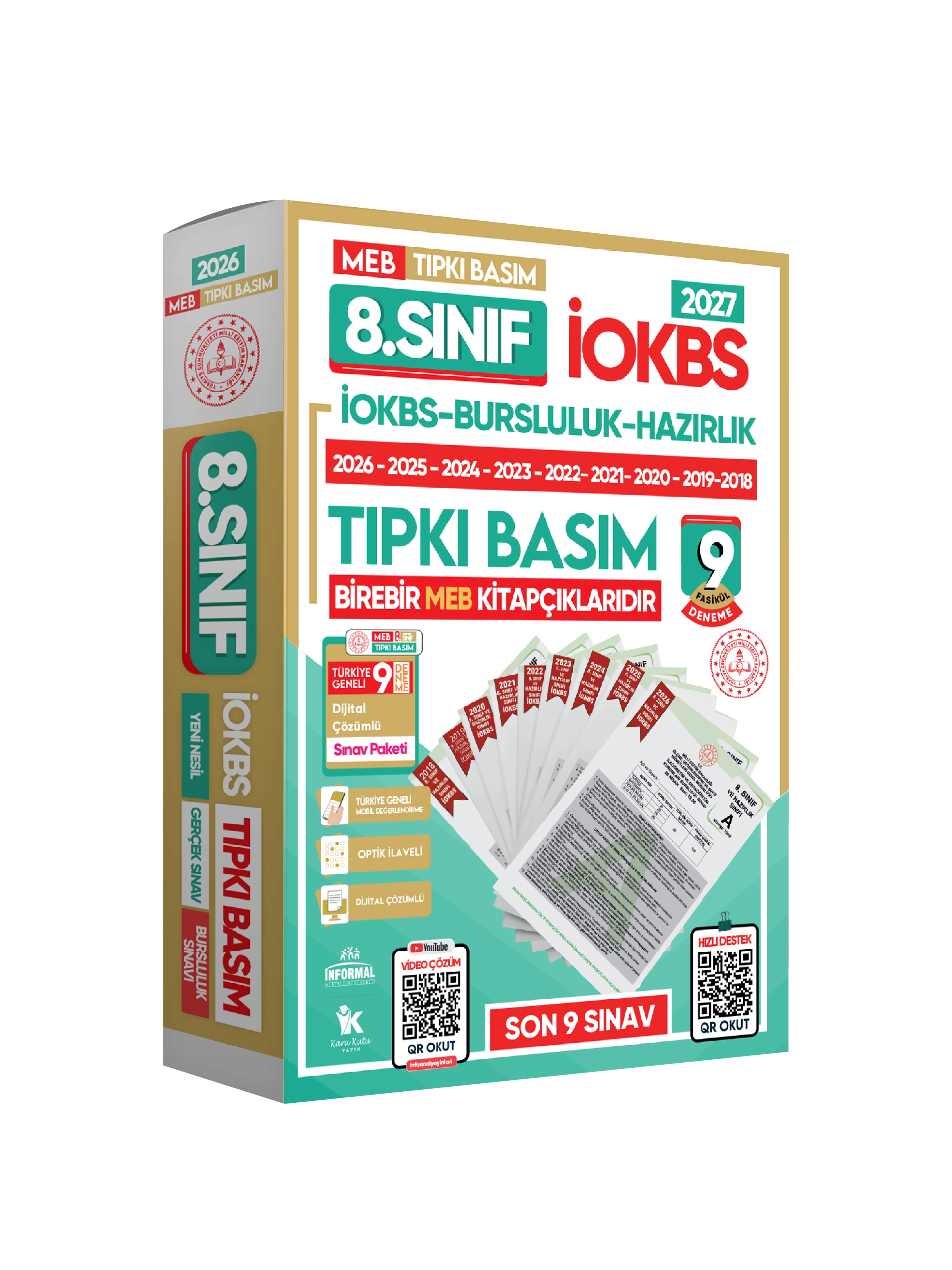 2026 8.Sınıf MEB LGS-İOKBS(BURSLULUK) Çıkmış Soru Tıpkı Basım 17li Deneme Paketi TG Video Çözümlü
