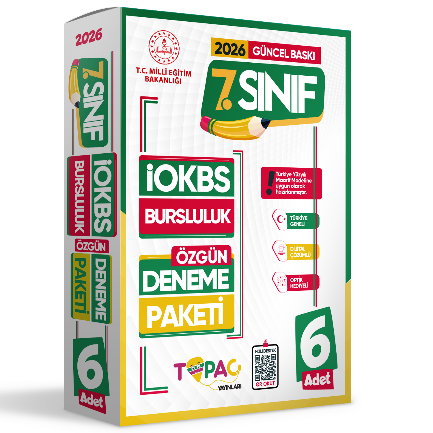 2026 7.Sınıf Topaç Yayınları ÖZGÜN İOKBS-BURSLULUK 6lı Deneme