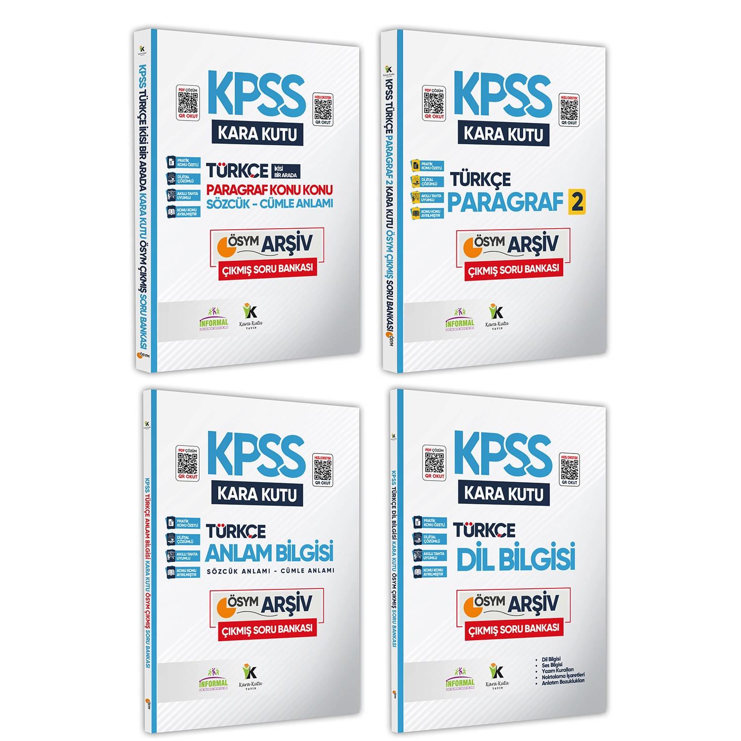 KPSS Türkçenin Kara Kutusu Dijital Çözümlü Konu Özetli ÖSYM Çıkmış Soru Bankası Altın Set Paket