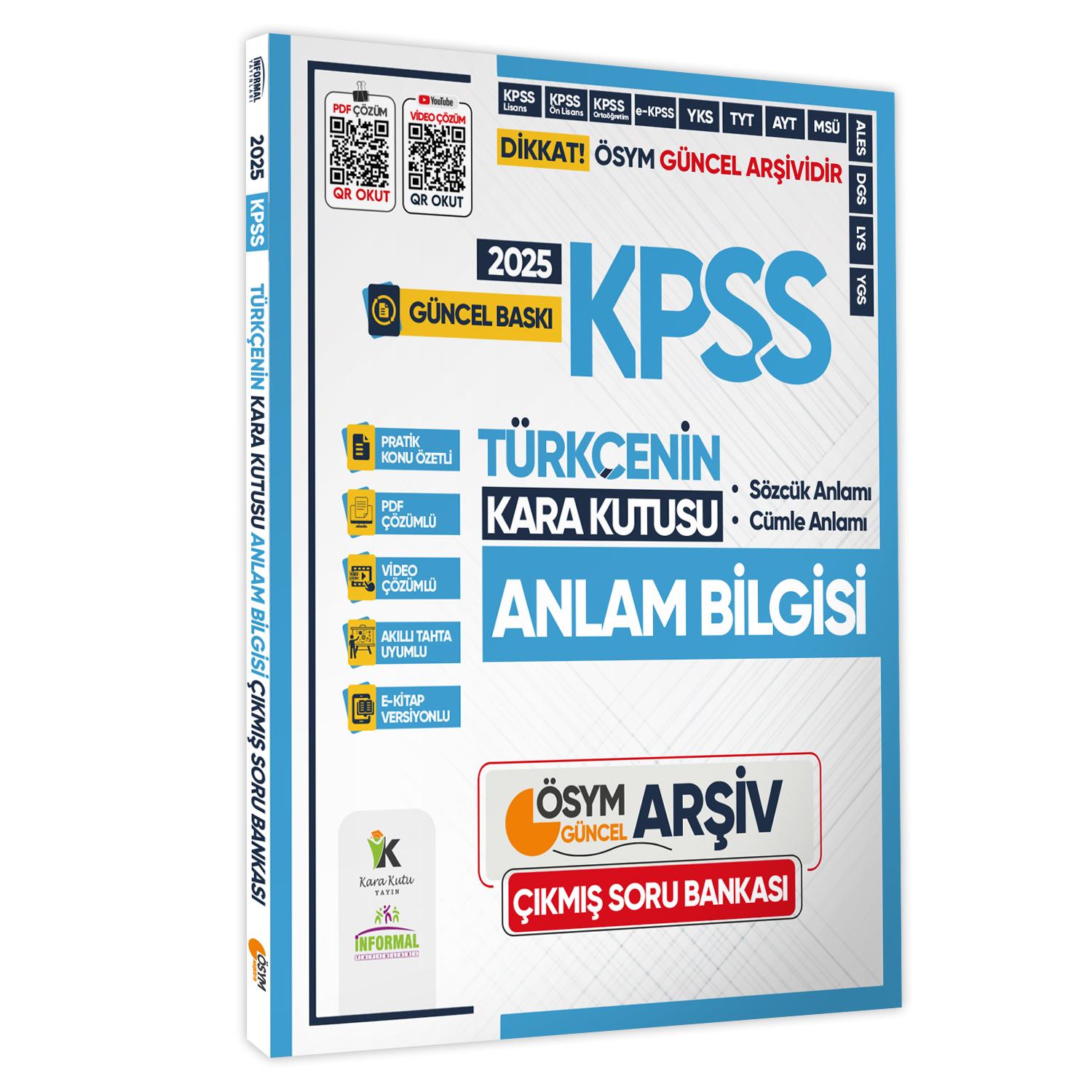 2025 KPSS Türkçenin Kara Kutusu 6lı ALTIN SET ÖSYM Çıkmış Soru Bankası Konu Özetli PDF/Video Çözümlü