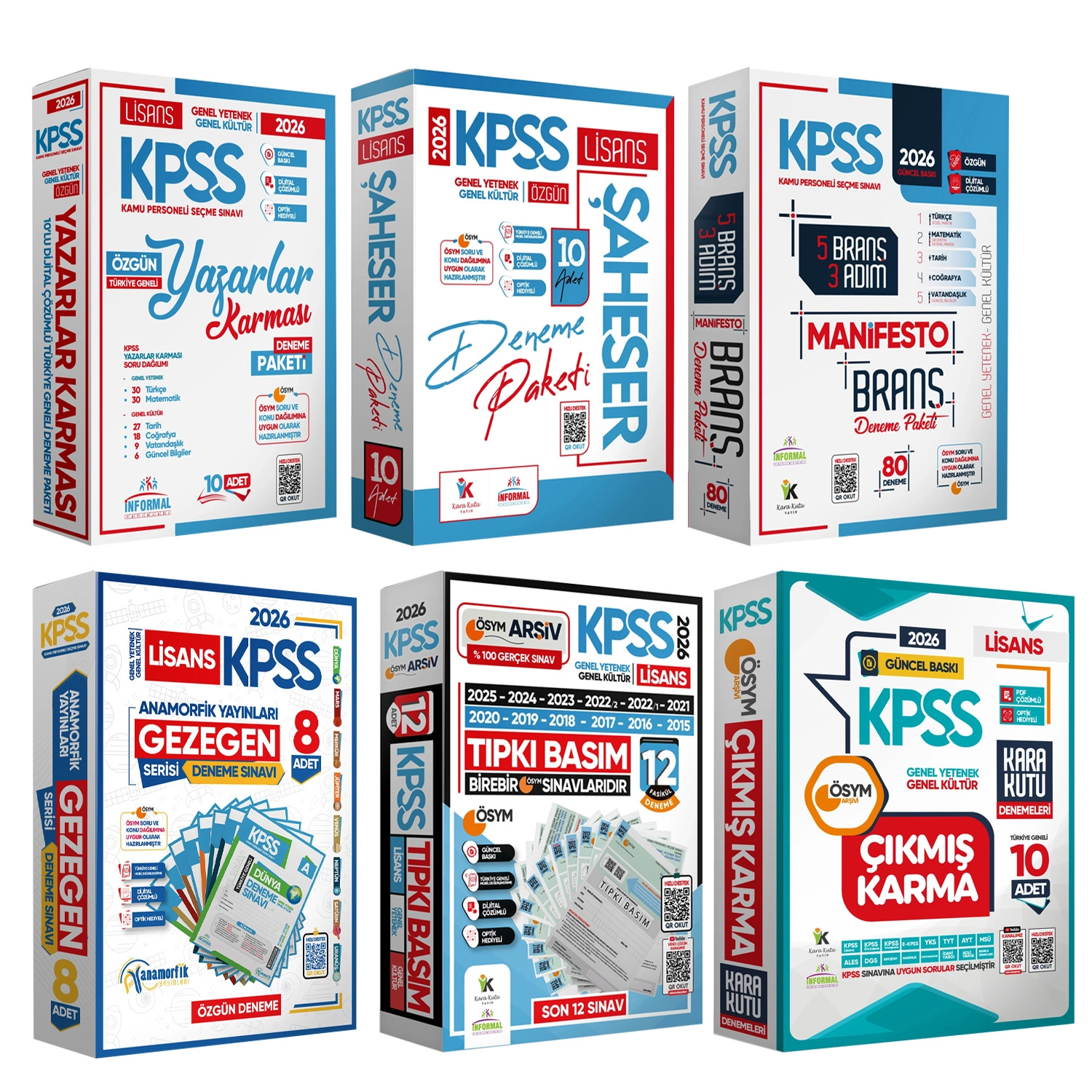 2026 KPSS Full 6lı Özgün-Tıpkı-Karma-Çıkmış-Manifesto Güncel Türkiye Geneli Çözümlü Deneme Paketi