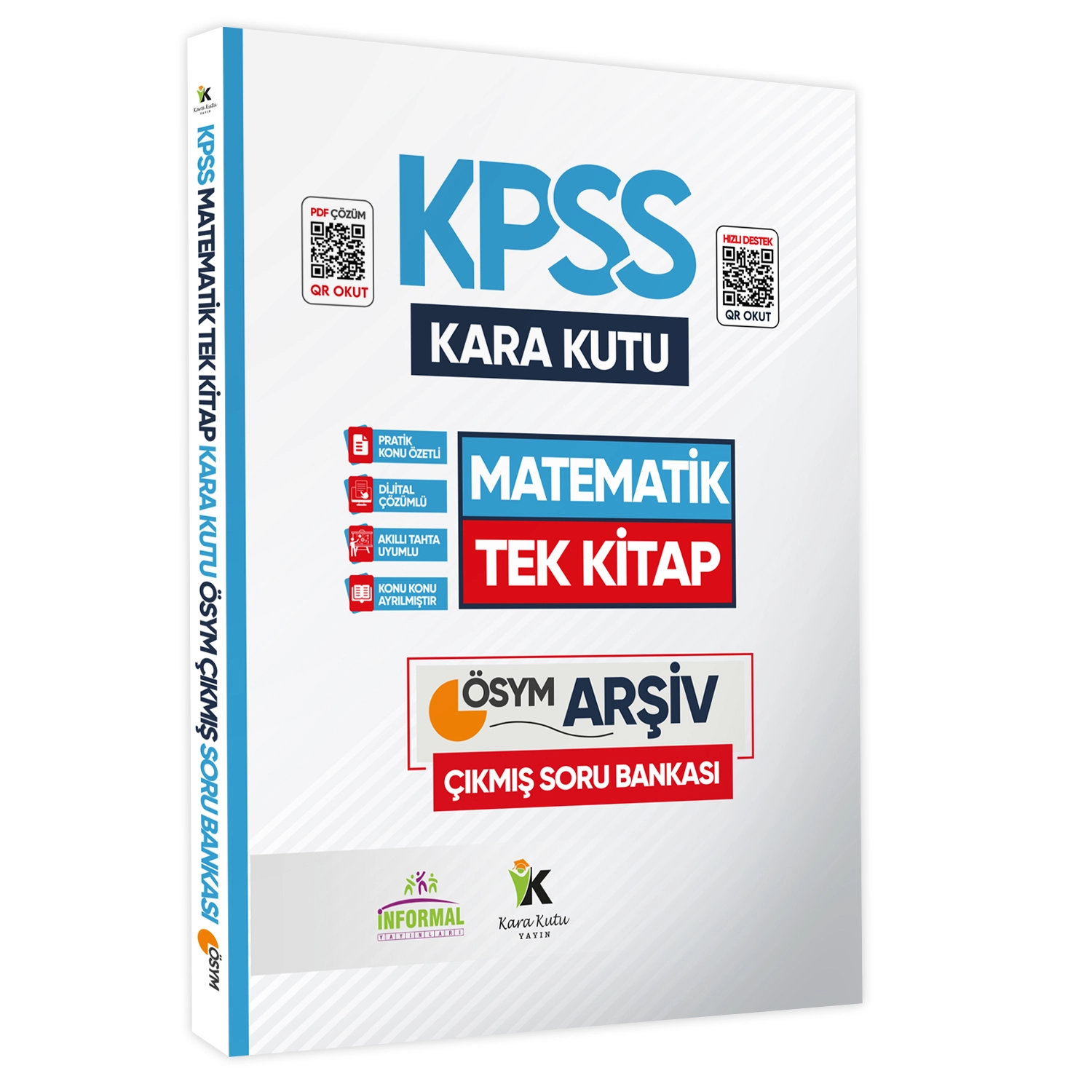 KPSS Matematik Kara Kutu TEK KİTAP Dijital Çözümlü Konu Özetli ÖSYM Çıkmış Soru Bankası