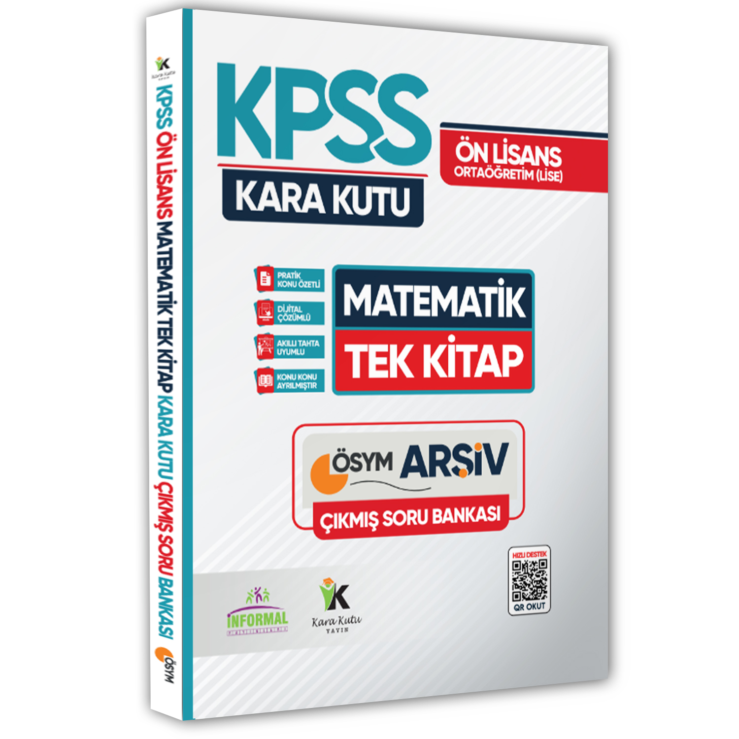 KPSS Önlisans-Ortaöğretim Matematik Kara Kutusu TEK KİTAP ÖSYM Çıkmış Soru Bankası Dijital Çözümlü