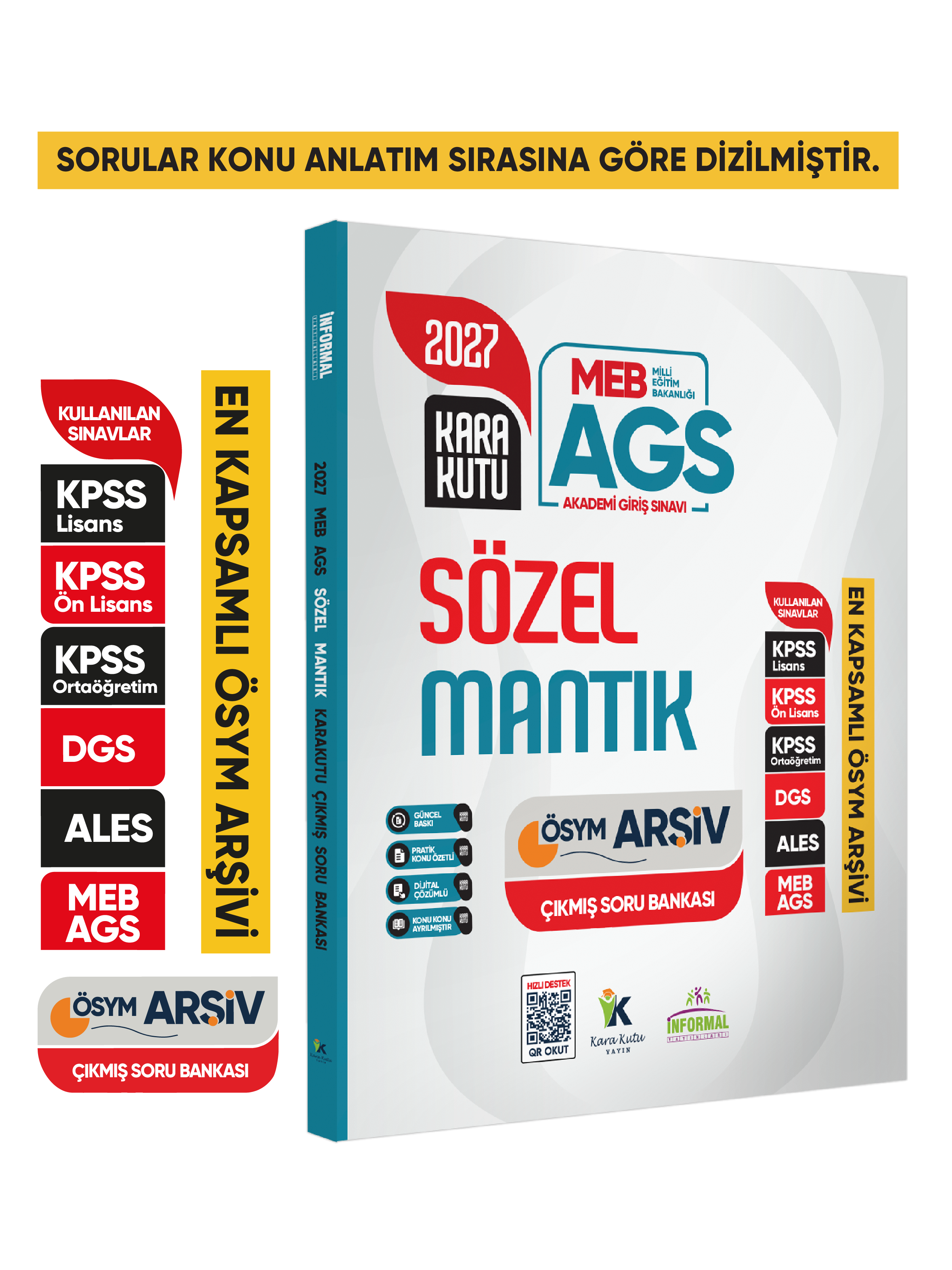 2027 MEB-AGS SÖZEL MANTIK Kara Kutu ÖSYM Çıkmış Soru Havuzu Bankası Konu Özetli Dijital Çözümlü