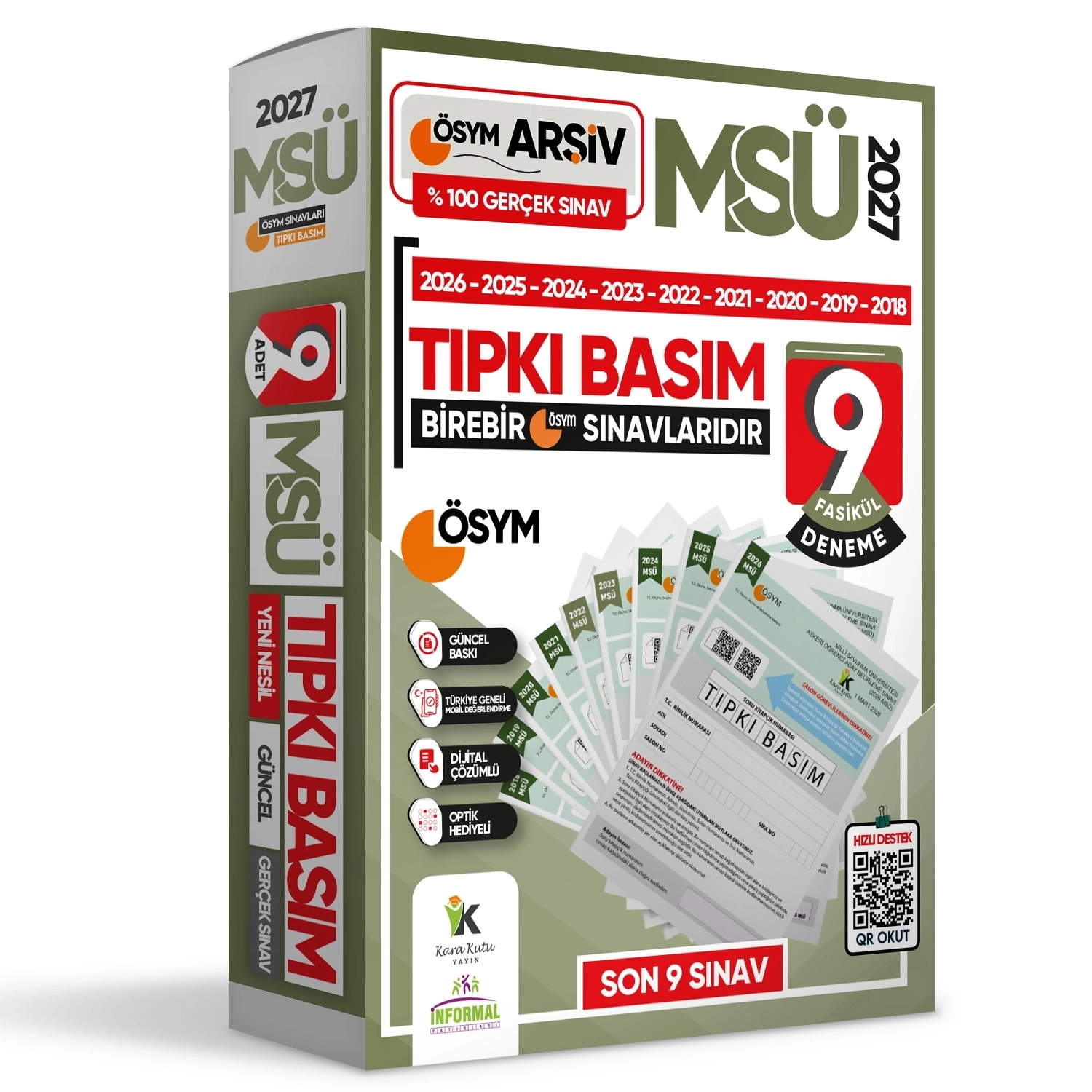 2027 TYT-AYT-MSÜ ÖSYM Çıkmış Soru Tıpkı Basım 29lu (10+10+9) Deneme Paketi Video Çözümlü Türkiye Geneli